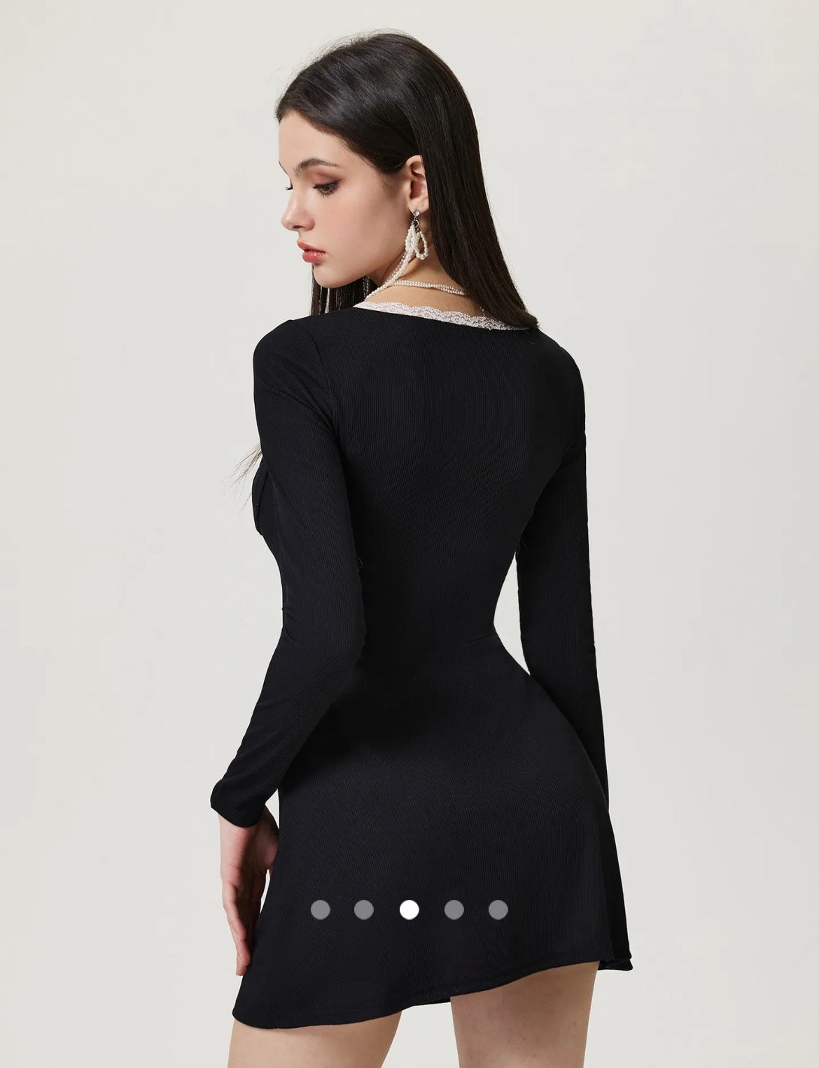 Ruffle A-Line Dress // Black