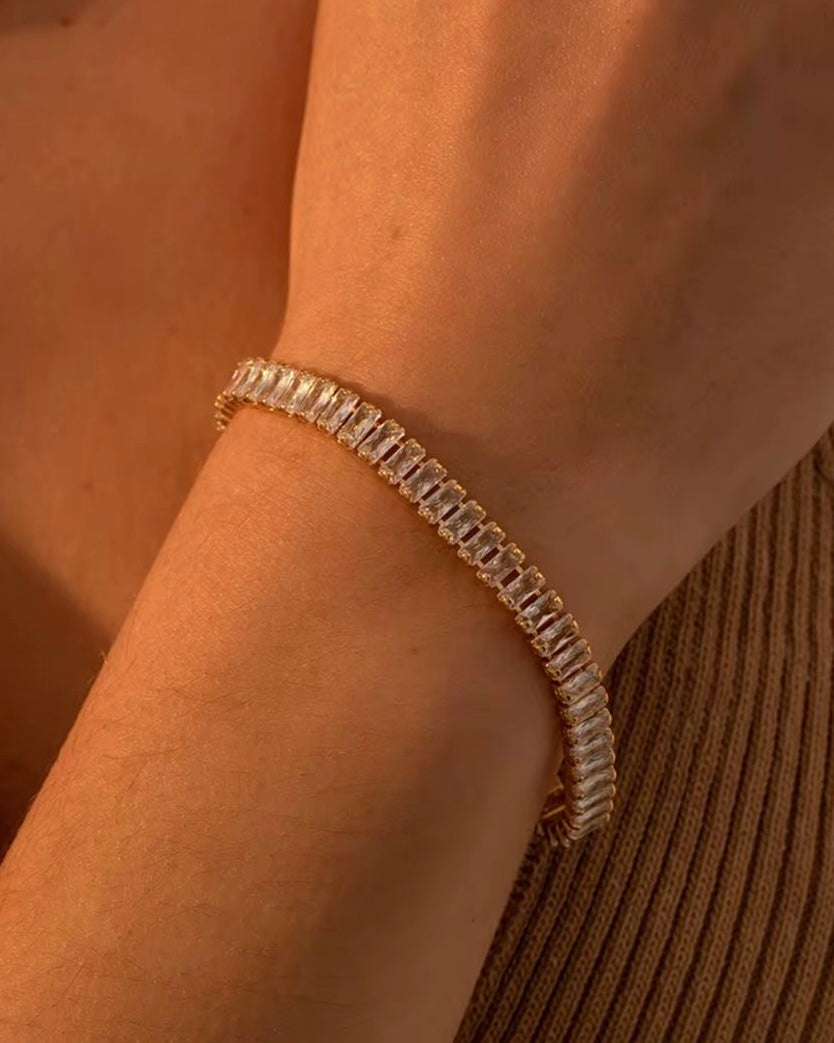 Tennis Bracelet (Anti Tarnish) // Gold