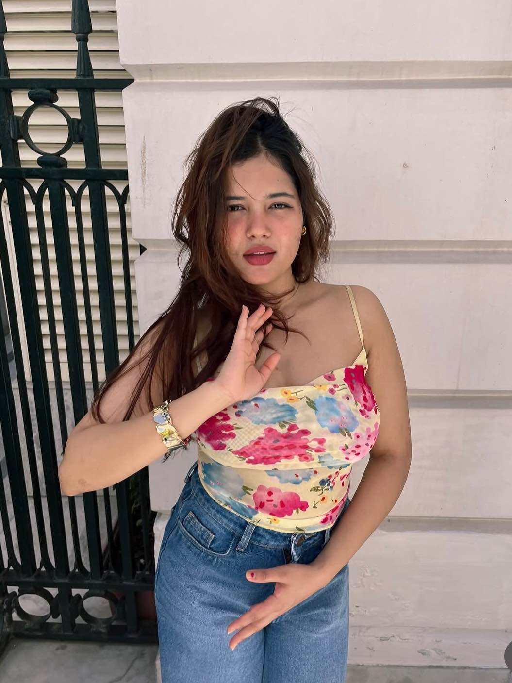 Printed Cami Top // Yellow