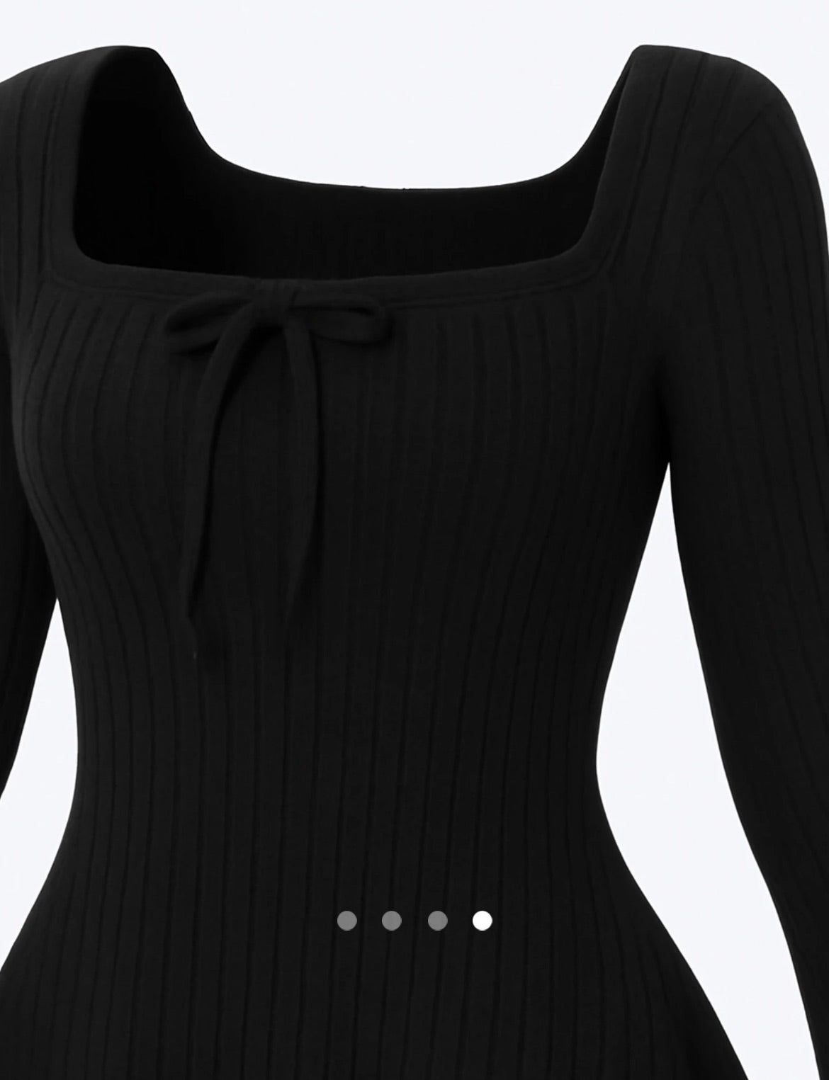 Bow A-line Dress // Black