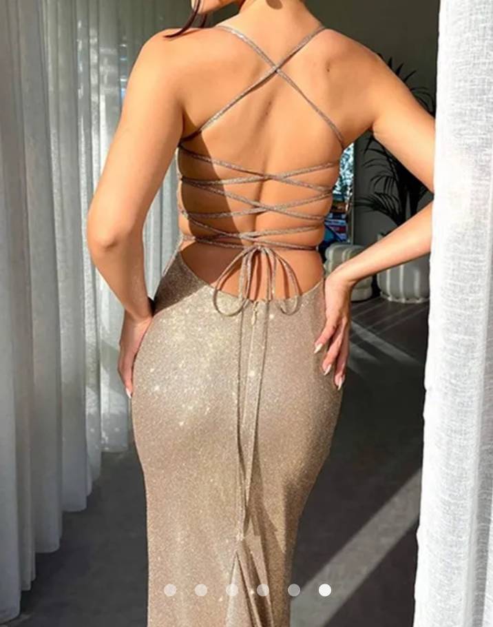 Shimmer Cocktail Dress // Champagne