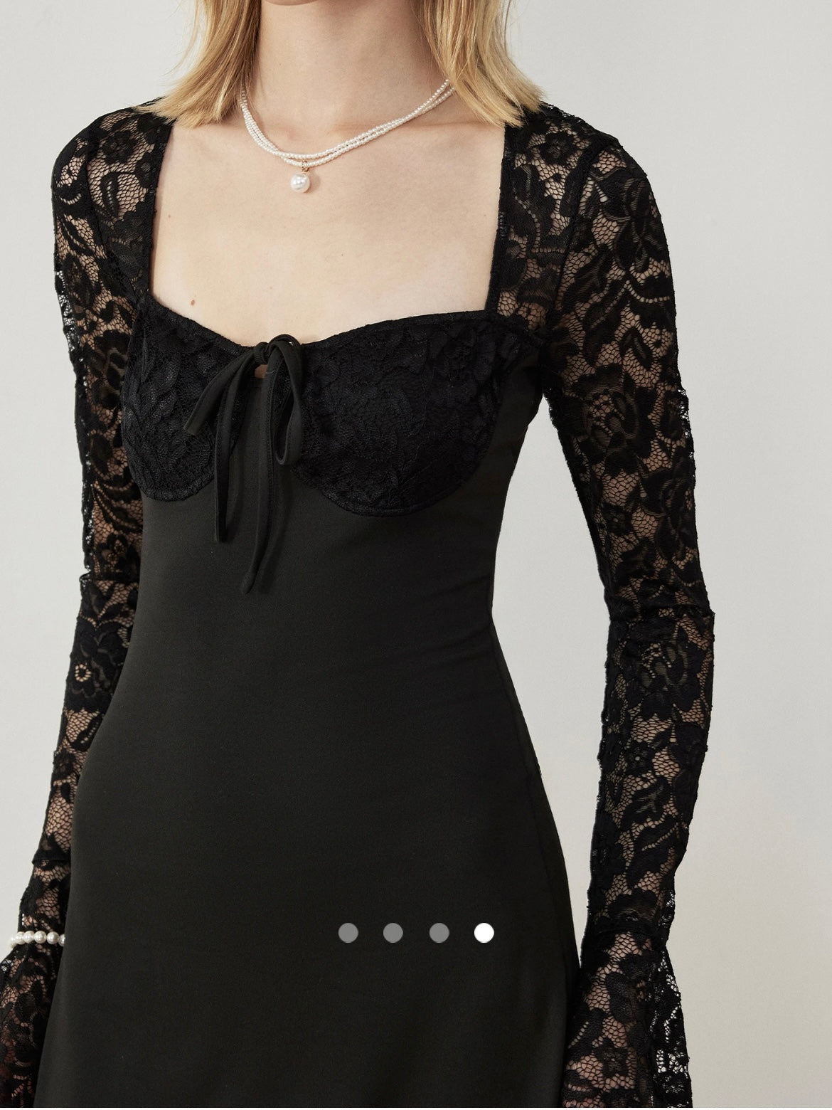 Bow Bodycon Dress // Black