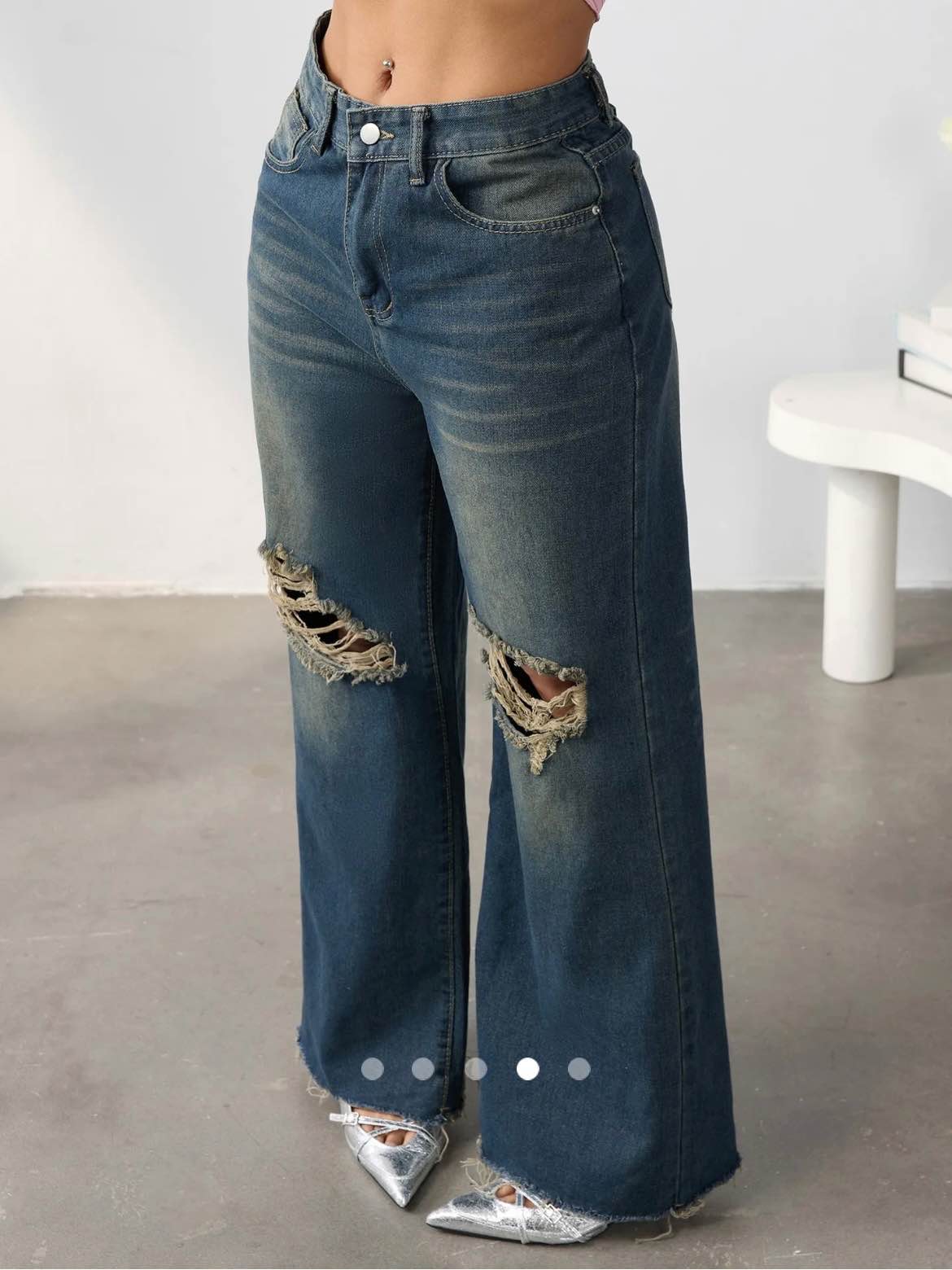 Mid Rise Straight Leg Jeans 003 // Dark Blue