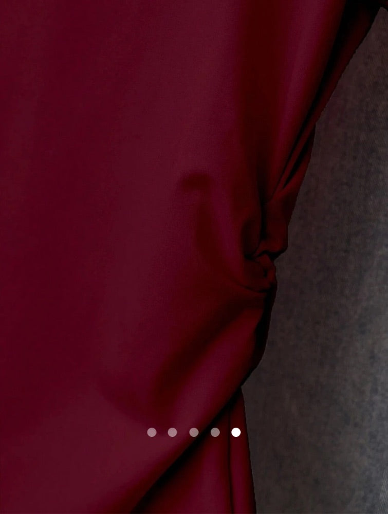 Gathered Pullover T-Shirt // Burgundy