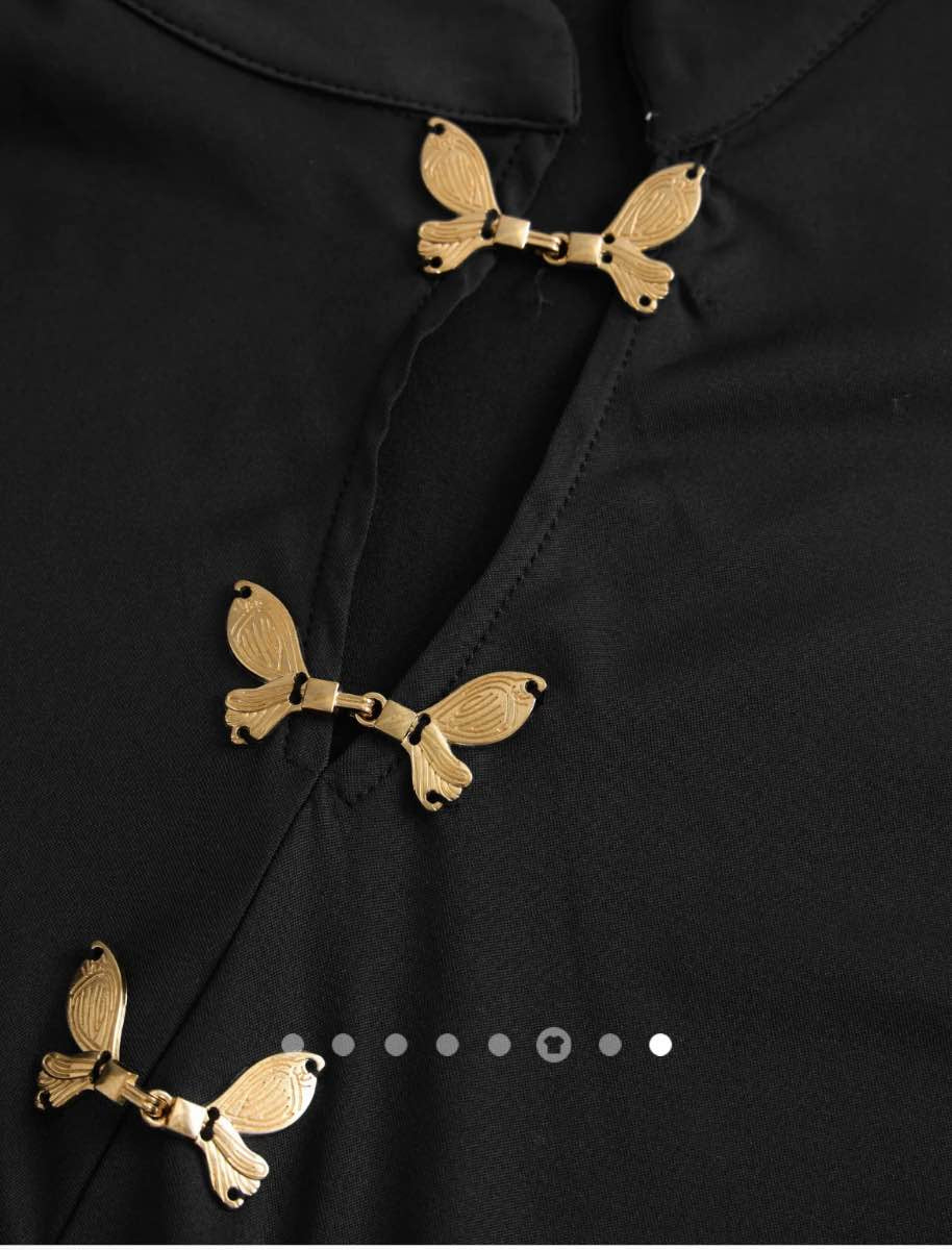 Gathered A-Line Dress 001 // Black