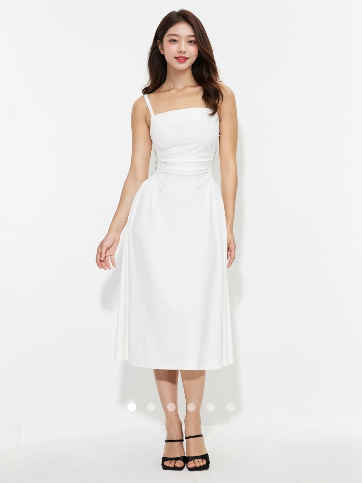 Gathered Dress // White