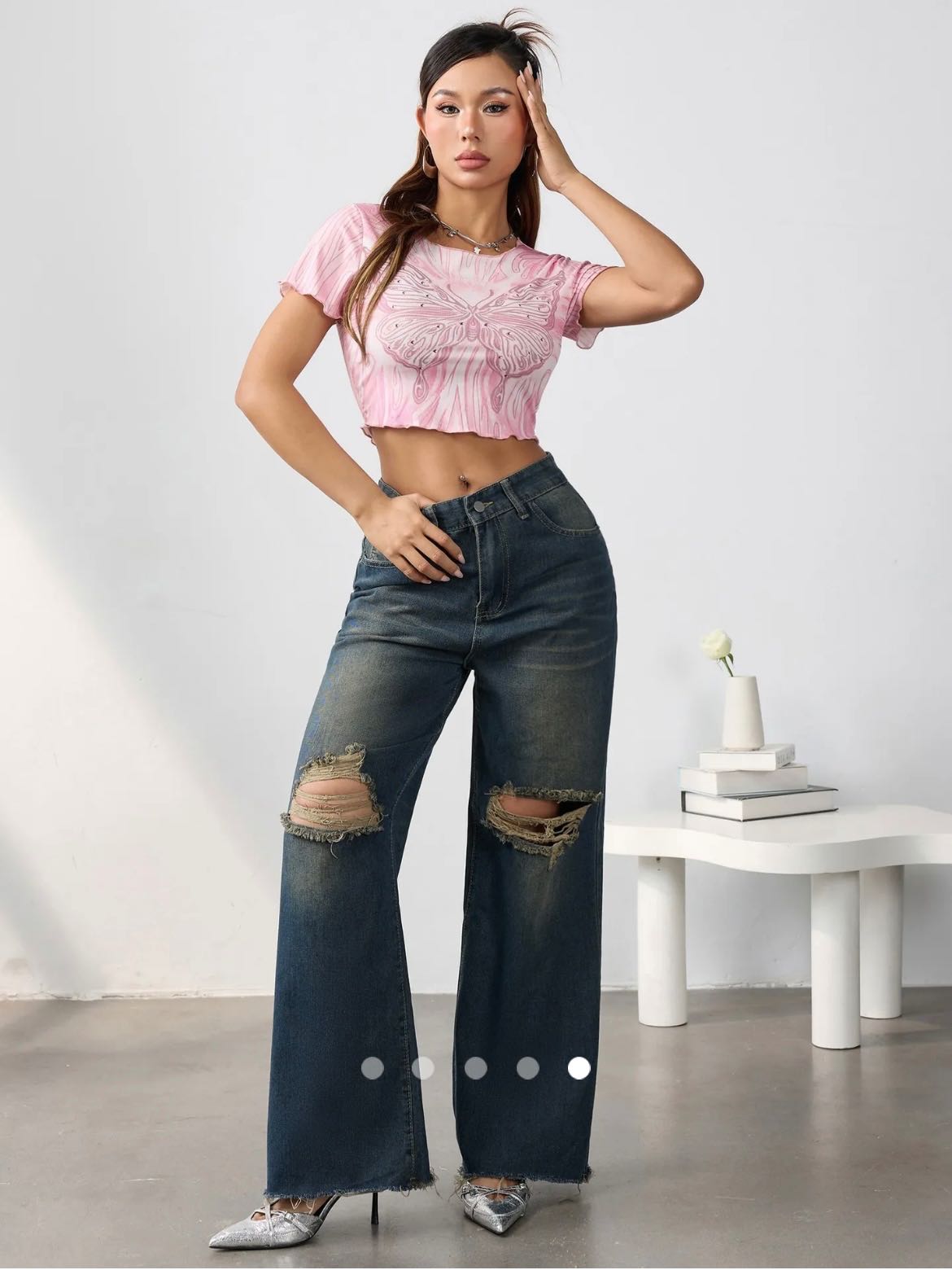 Mid Rise Straight Leg Jeans 003 // Dark Blue