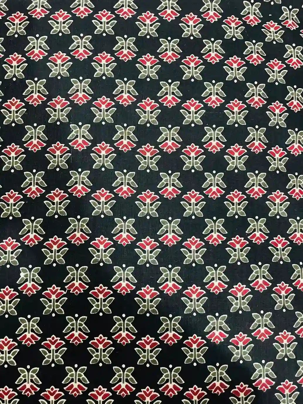 Black Red // Dotted Short Kurti (100% Cotton)