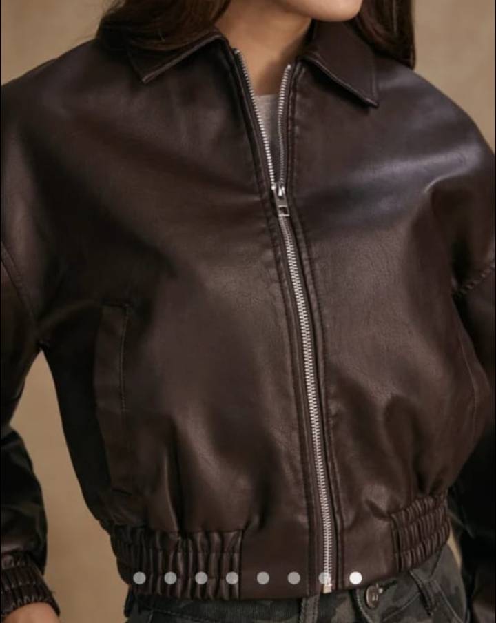 Faux Leather Jacket // Black