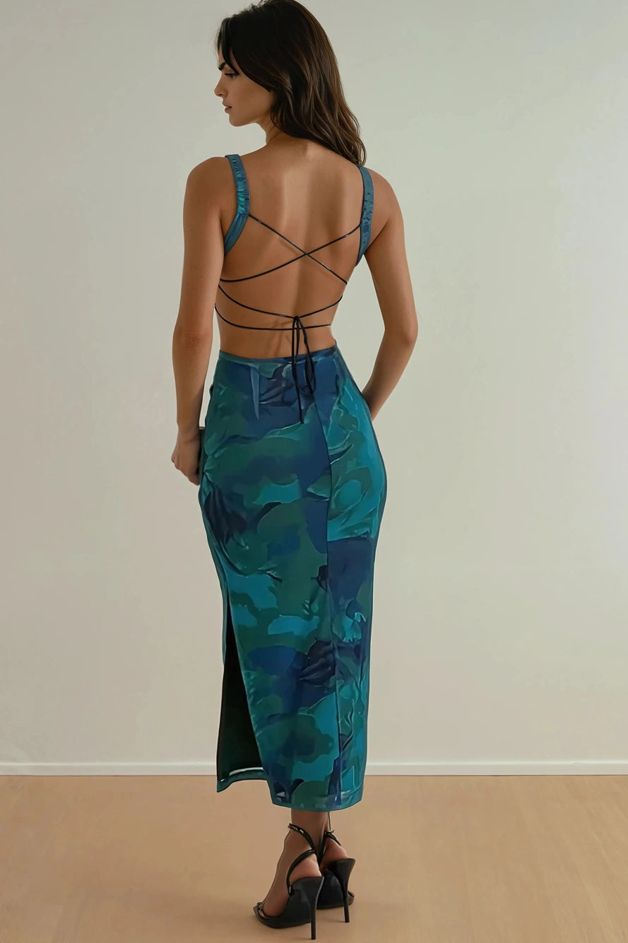 Floral Maxi Dress // Green