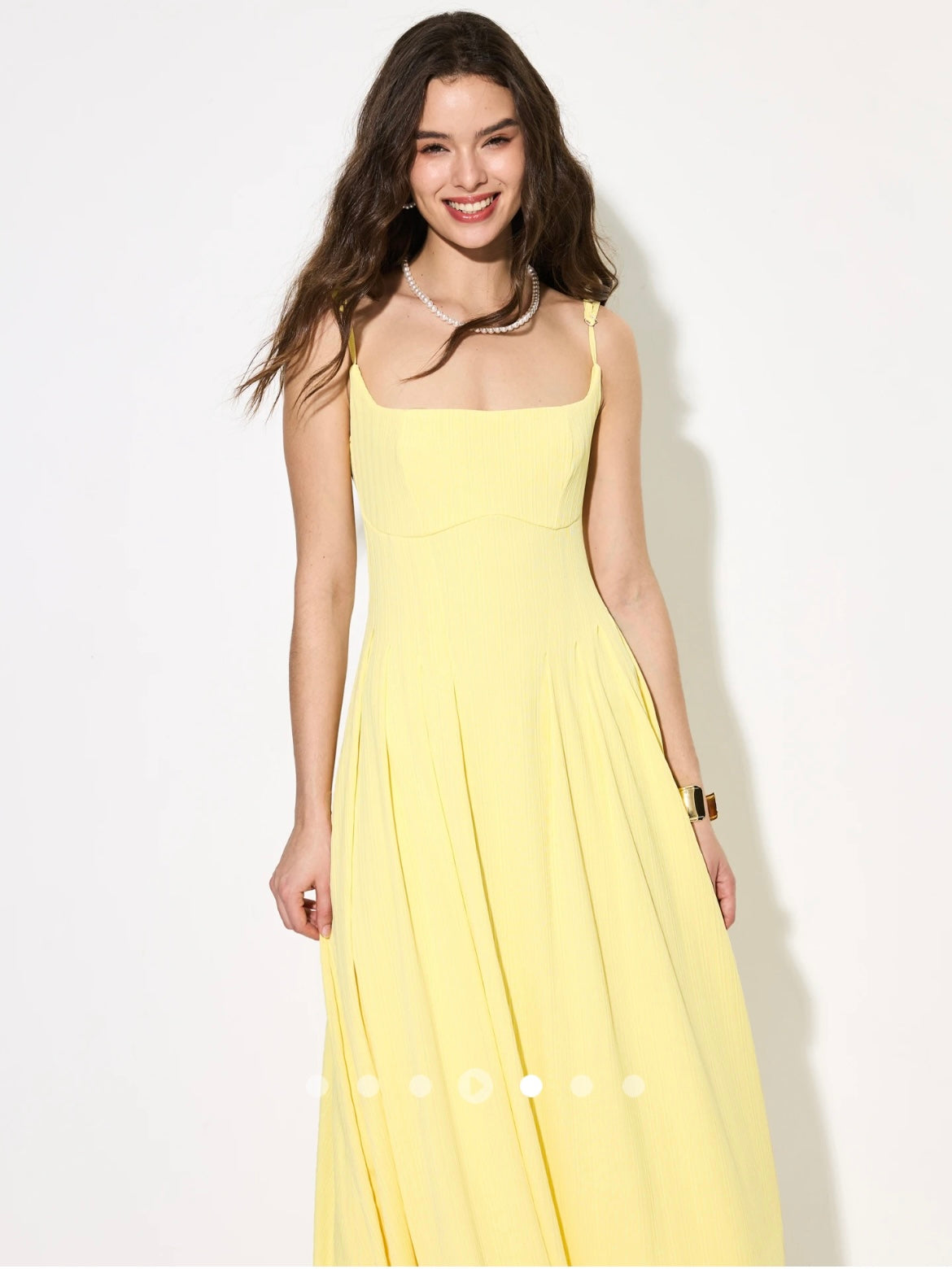 Draped A-Line Dress // Butter Yellow