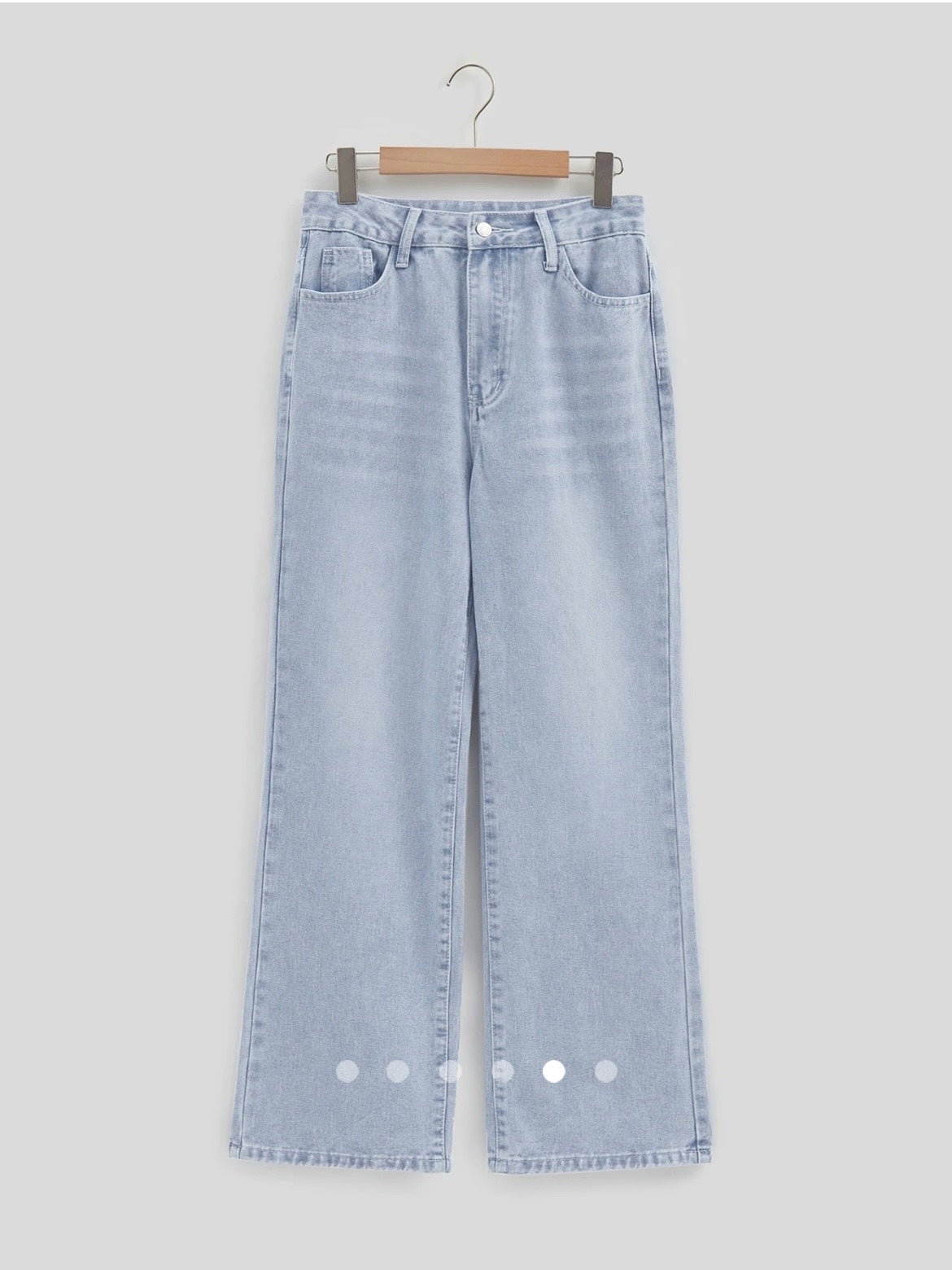 High Waist Straight Leg Jeans // Sky Blue