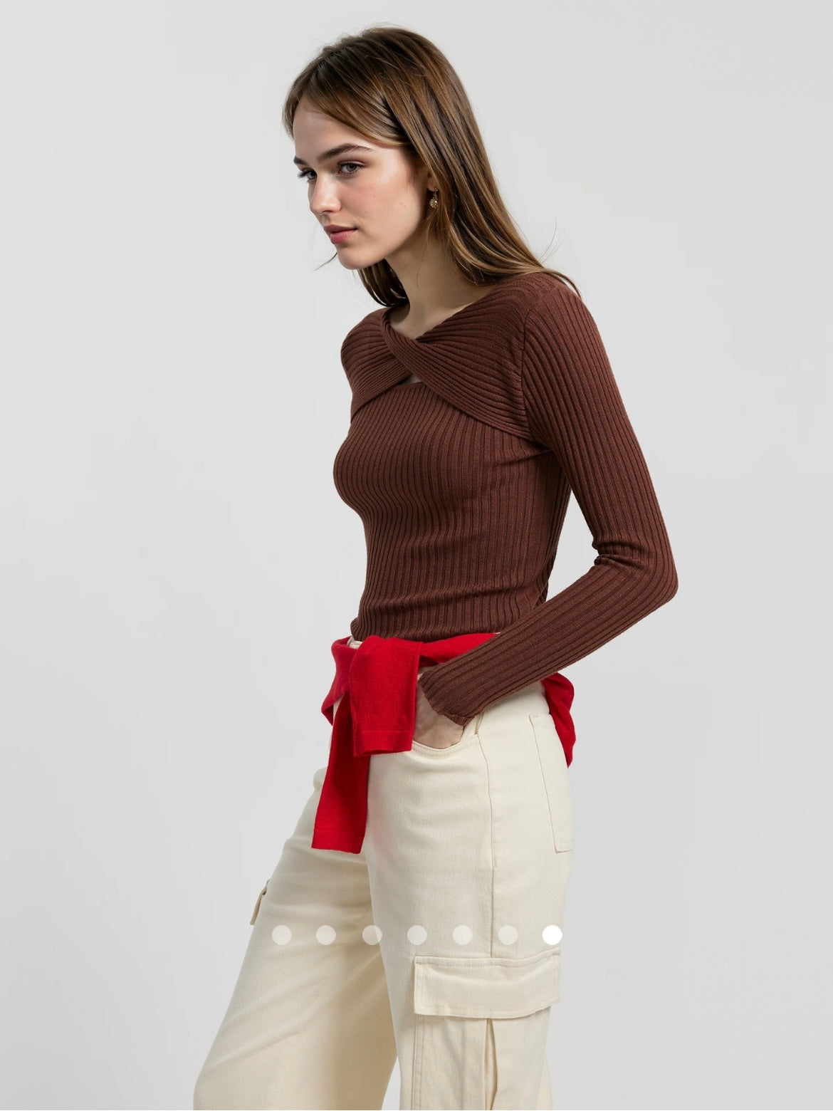 Knotted Knit Top // Brown