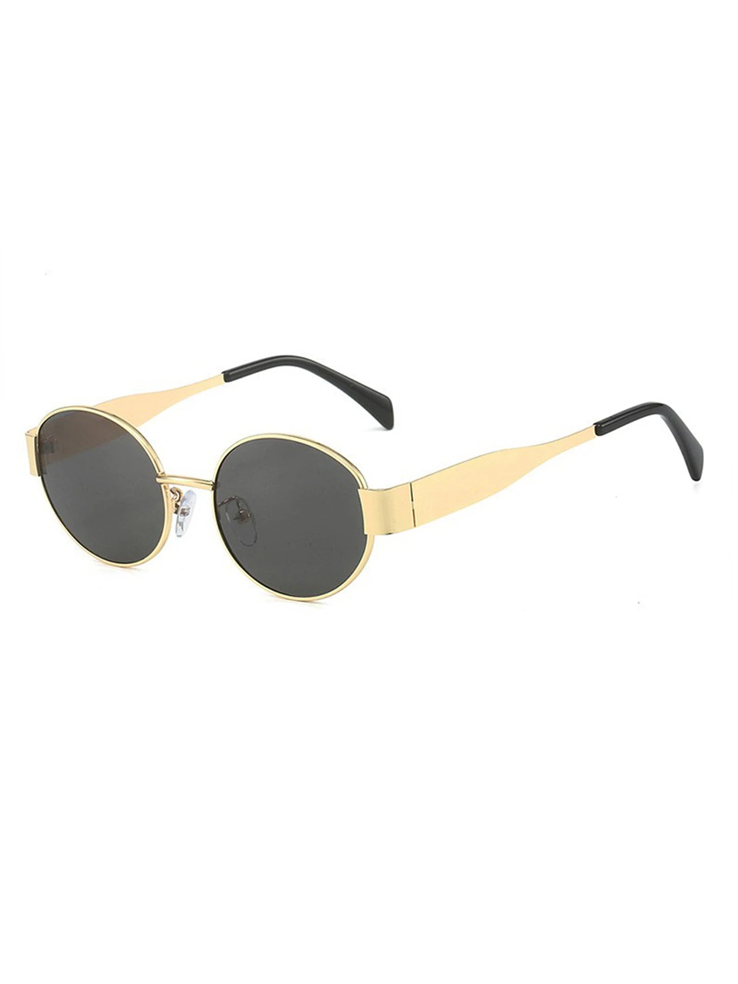 Retro Sunglasses // Black & Gold