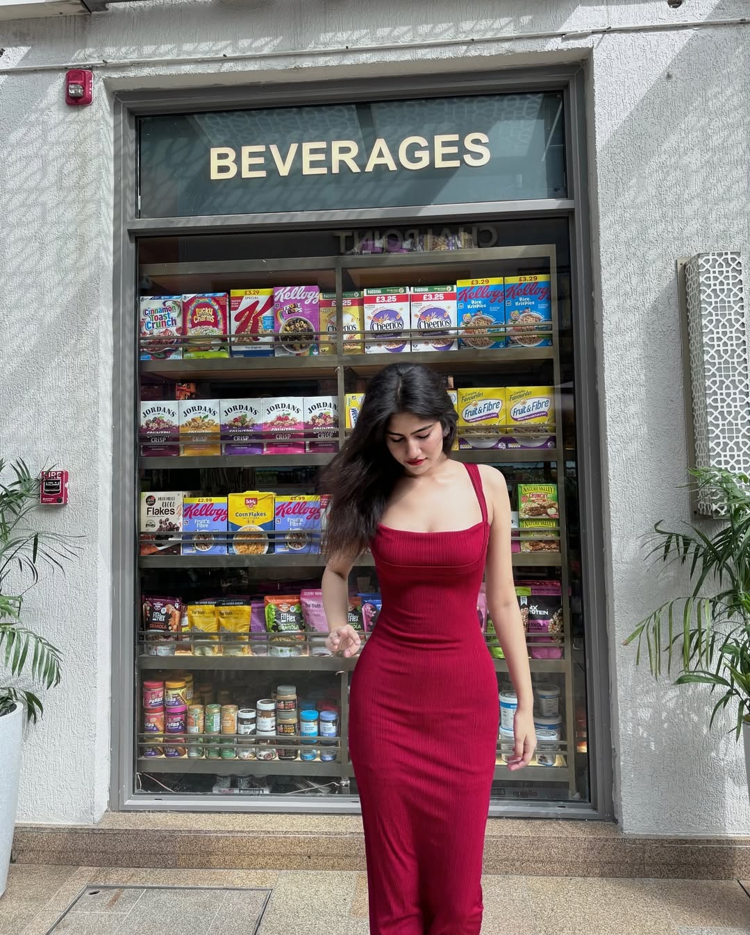 Square Neck Maxi Dress // Rich Red