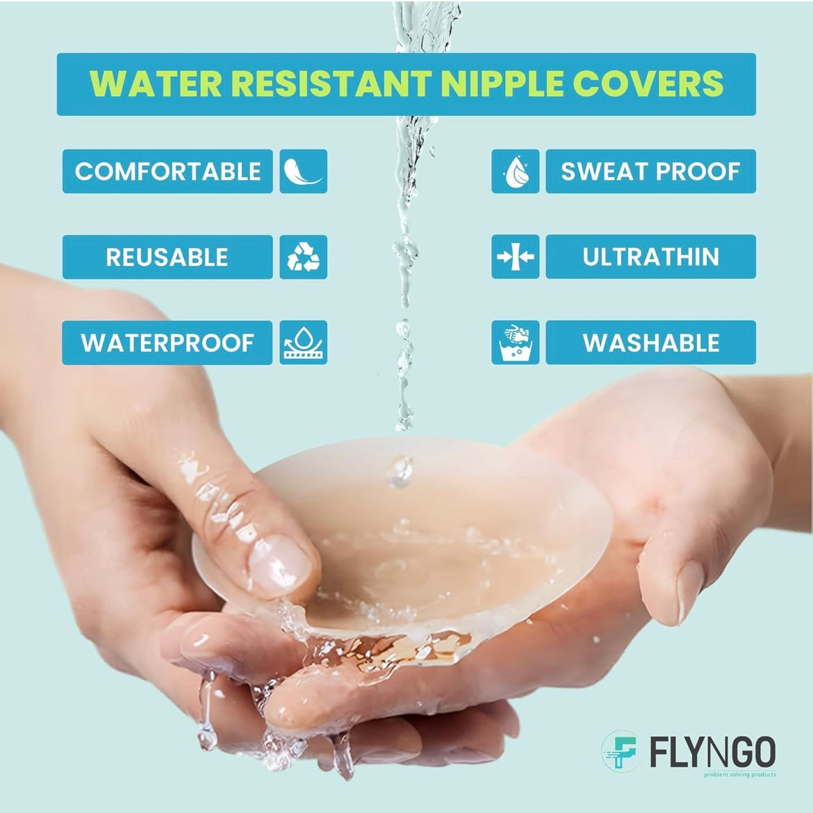 FLYNGO Reusable Nipple Covers (2 Pair) // Nude