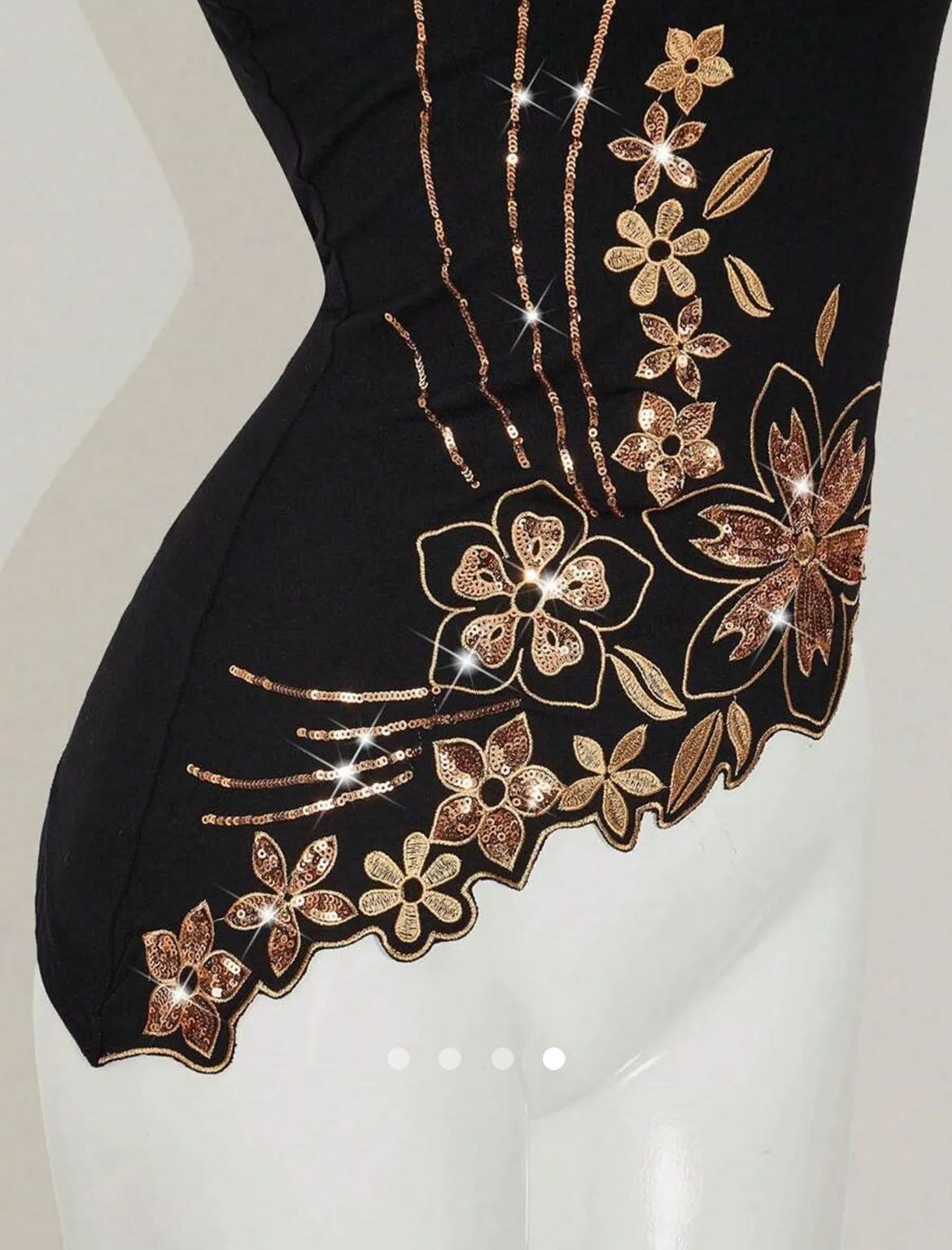 Sequin Embrioded Top // Black