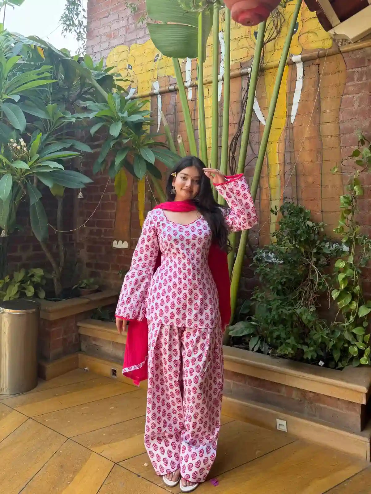 Gulabi Adah // 3pc Farshi Set (100% Cotton)