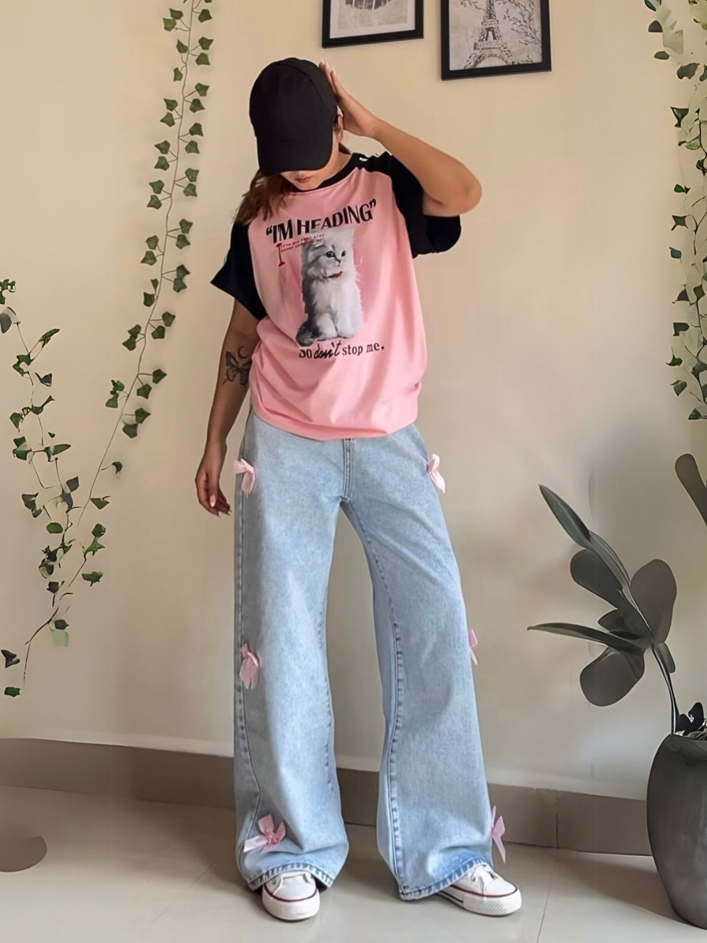Bow Jeans 001 // Light Blue