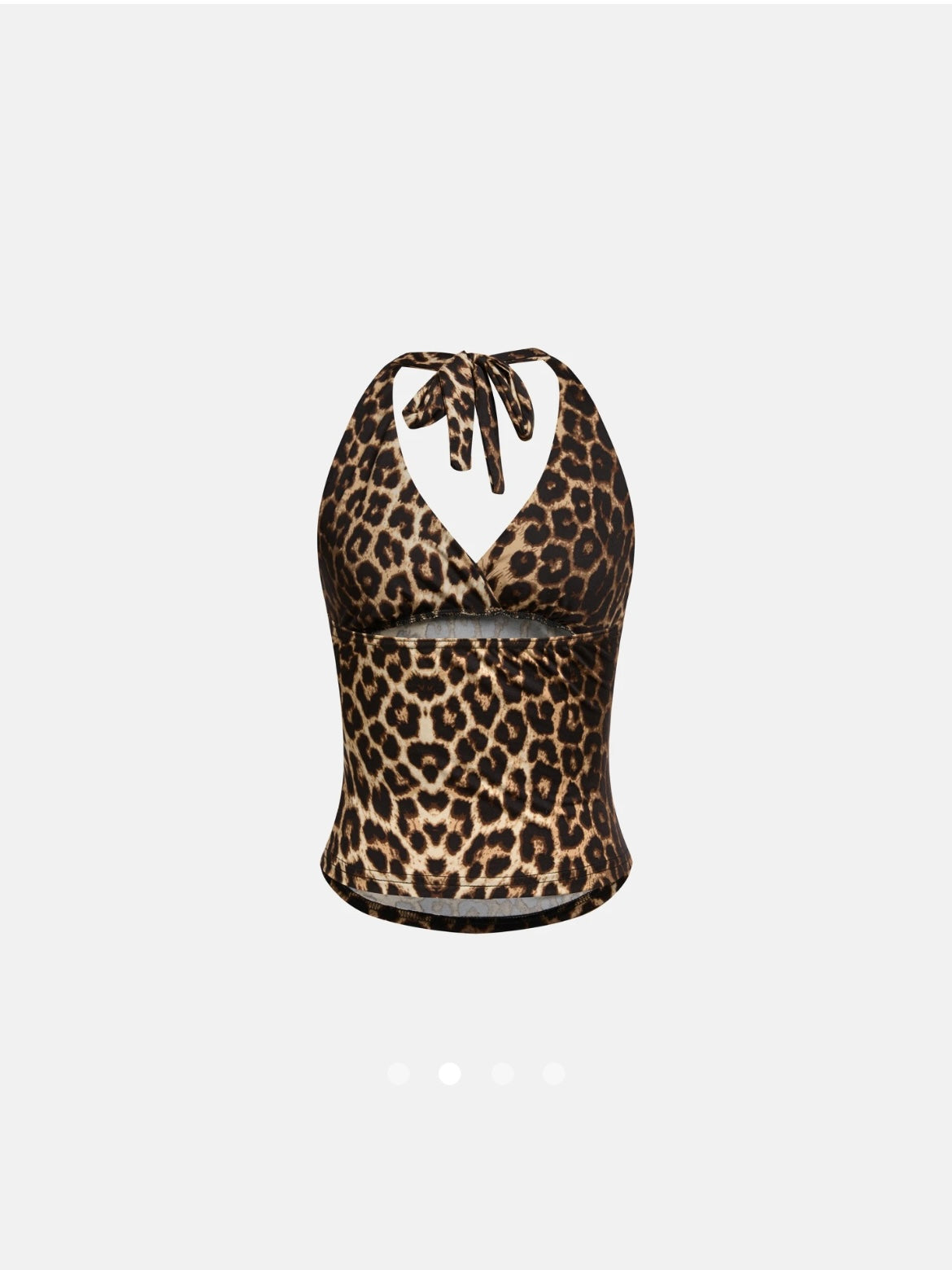 Gathered Halter Top // Leopard Print