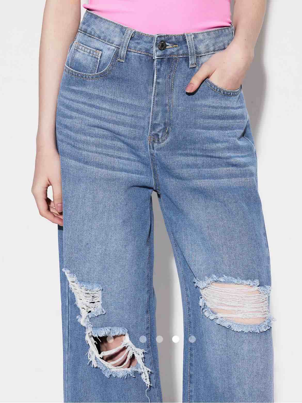 High Waist Straight Leg Jeans 002 // Light Blue