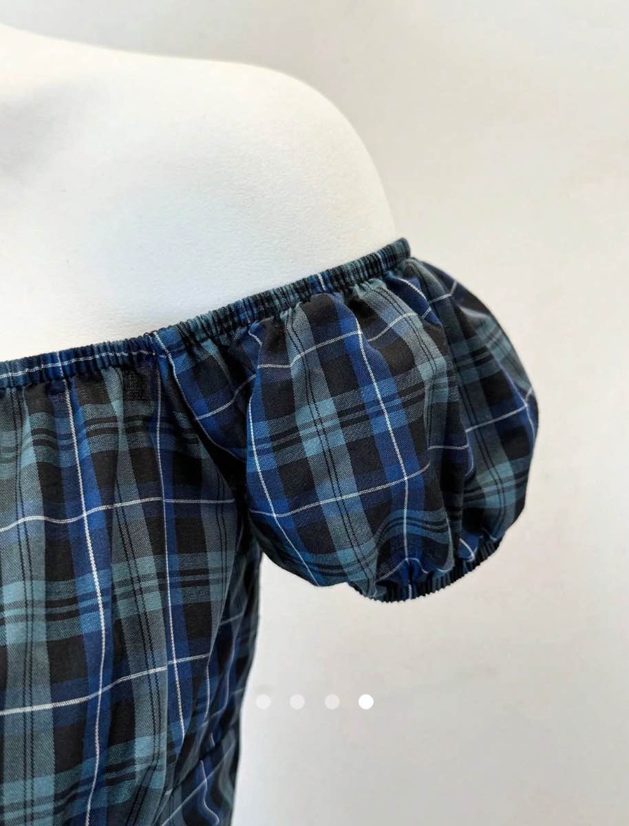 Smocked Top // Blue Green