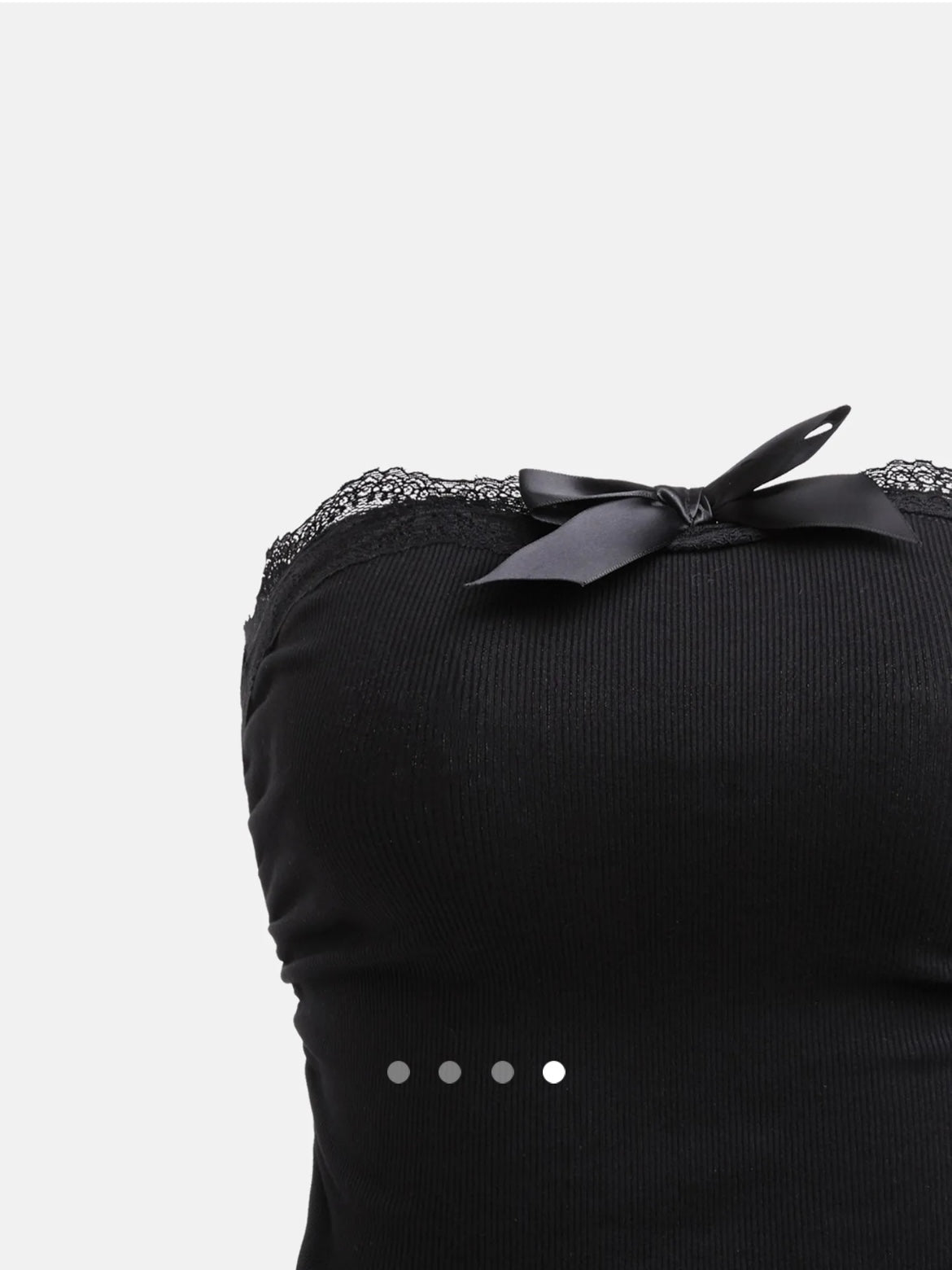 Ribbed Bow Tube Top // Black