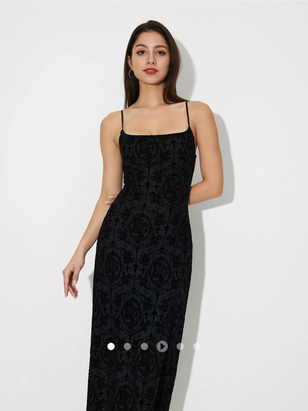 Printed Maxi Dress // Black