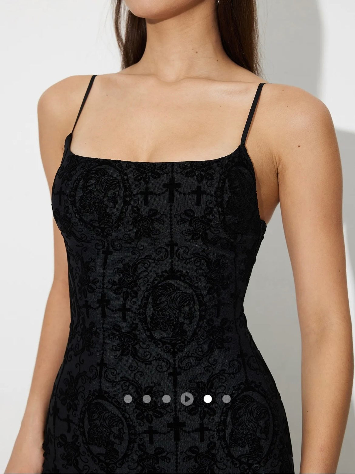 Printed Maxi Dress // Black