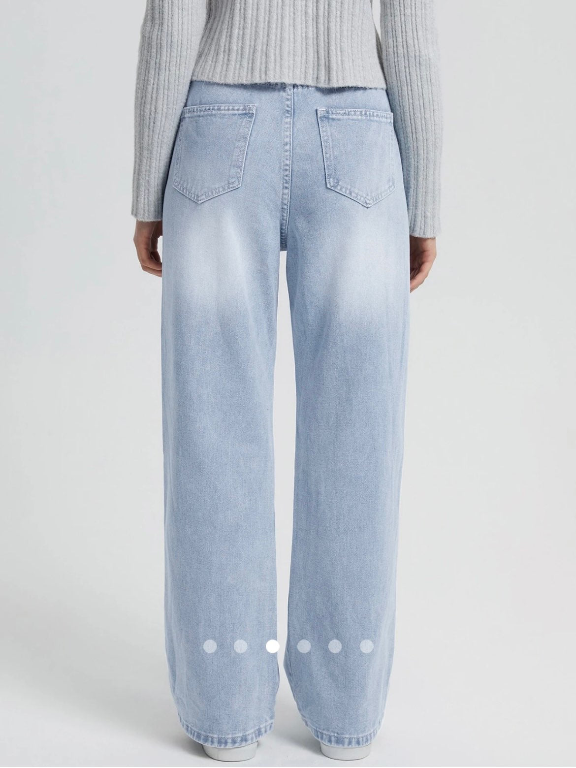 High Waist Straight Leg Jeans // Sky Blue