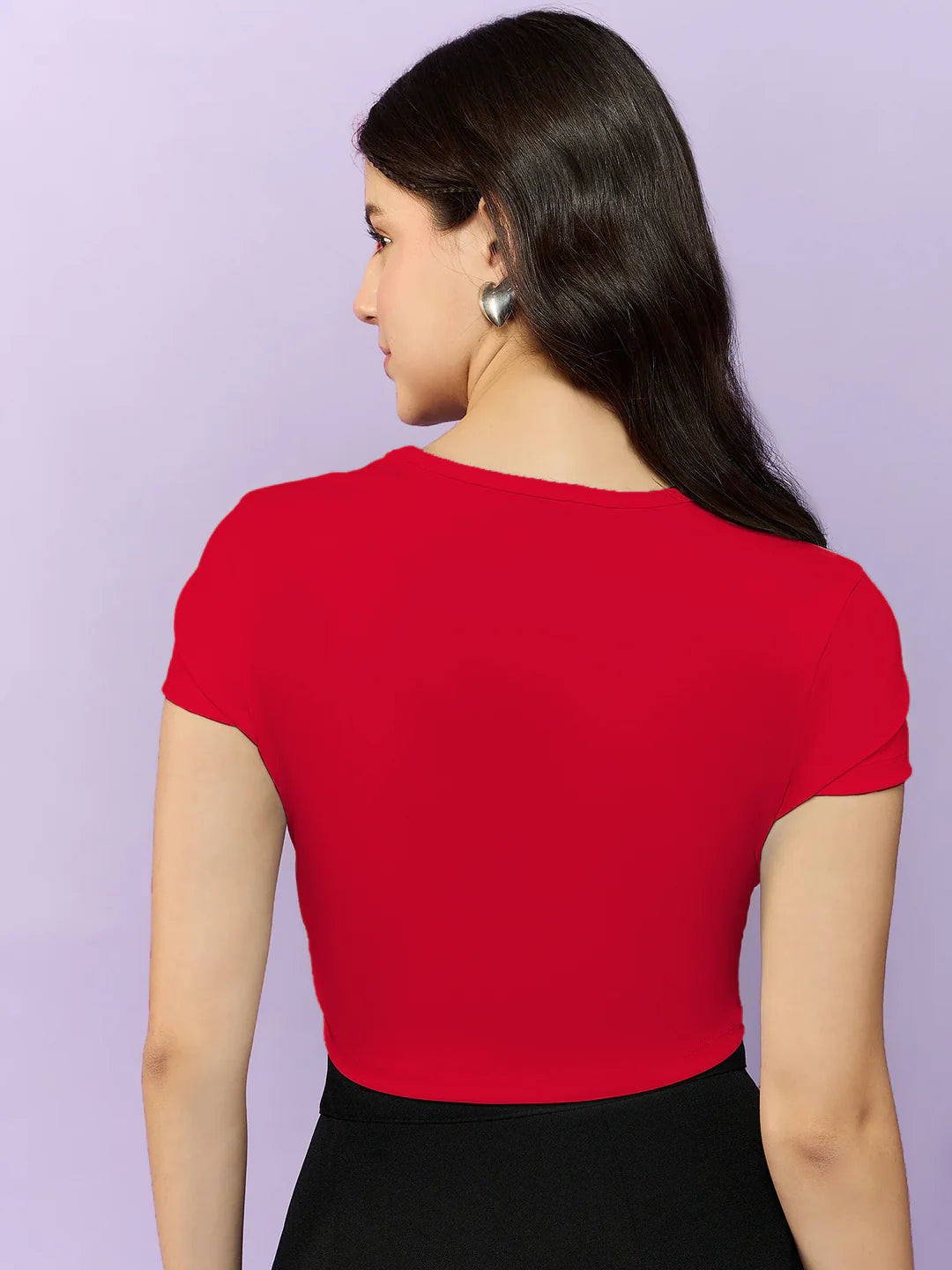 Polyester Baby Tee // Red