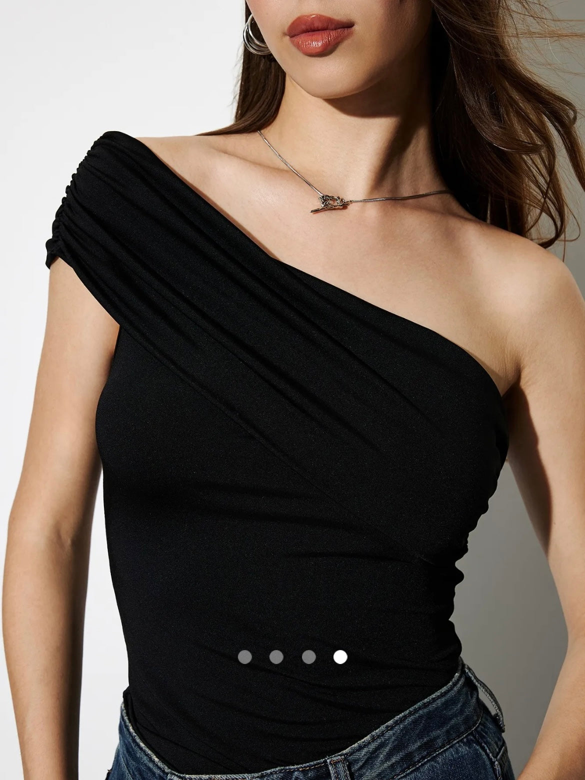 One Shoulder Top // Black