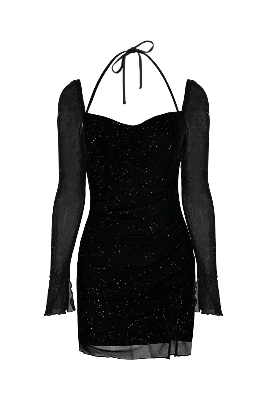Mini Shimmer Dress // Black