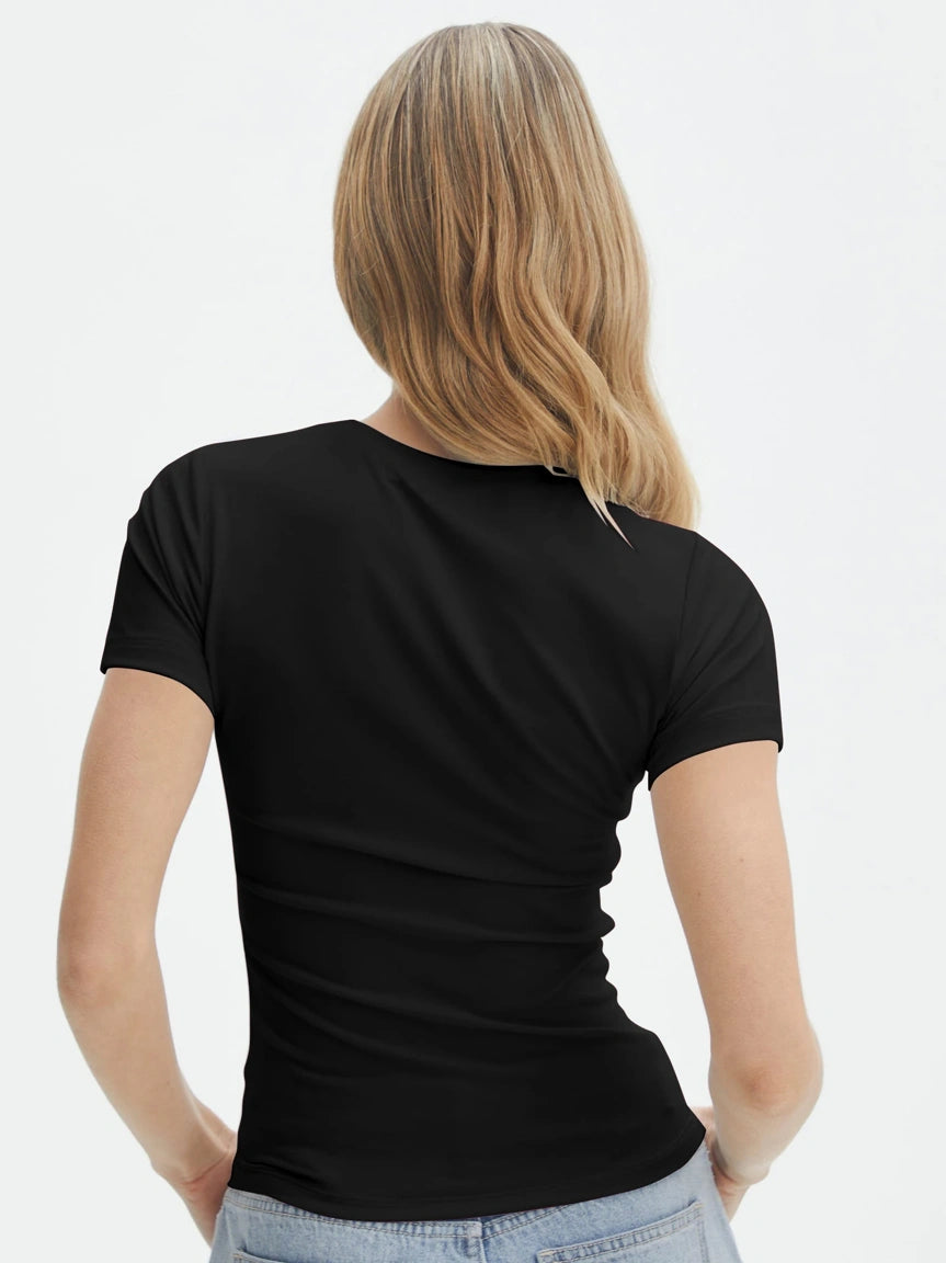 Polyester Fitted Tee // Black