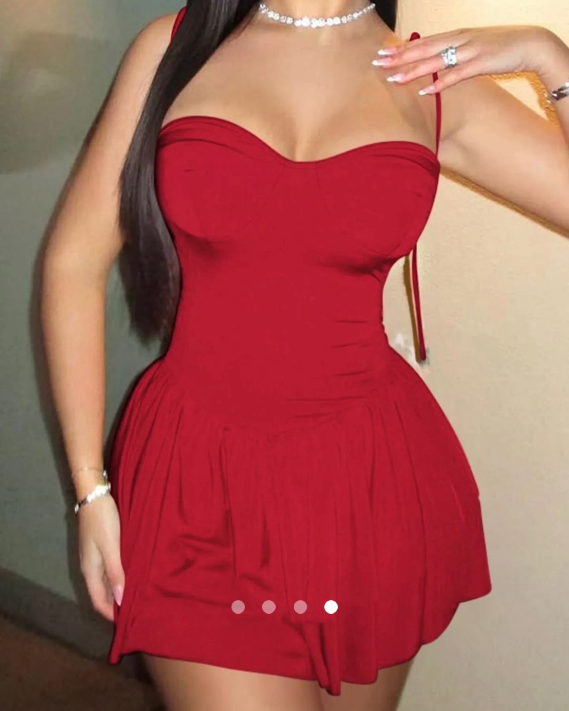 A-line Dress // Red