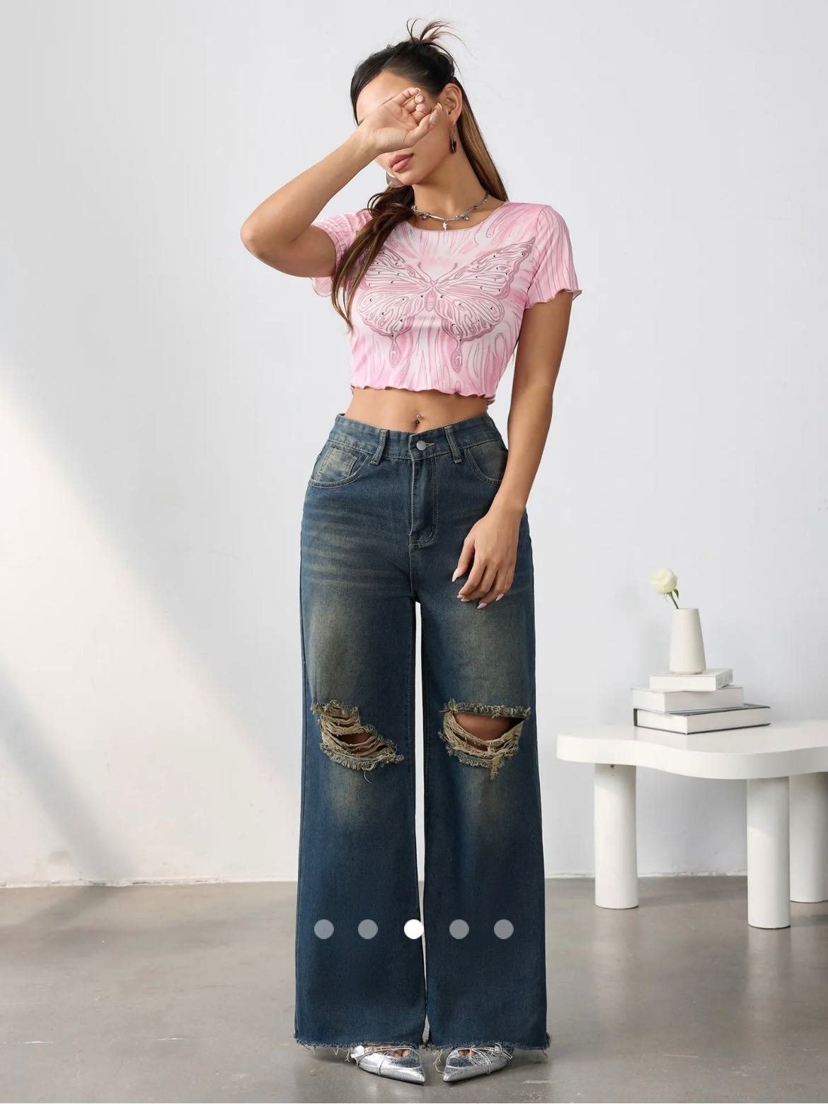Mid Rise Straight Leg Jeans 003 // Dark Blue
