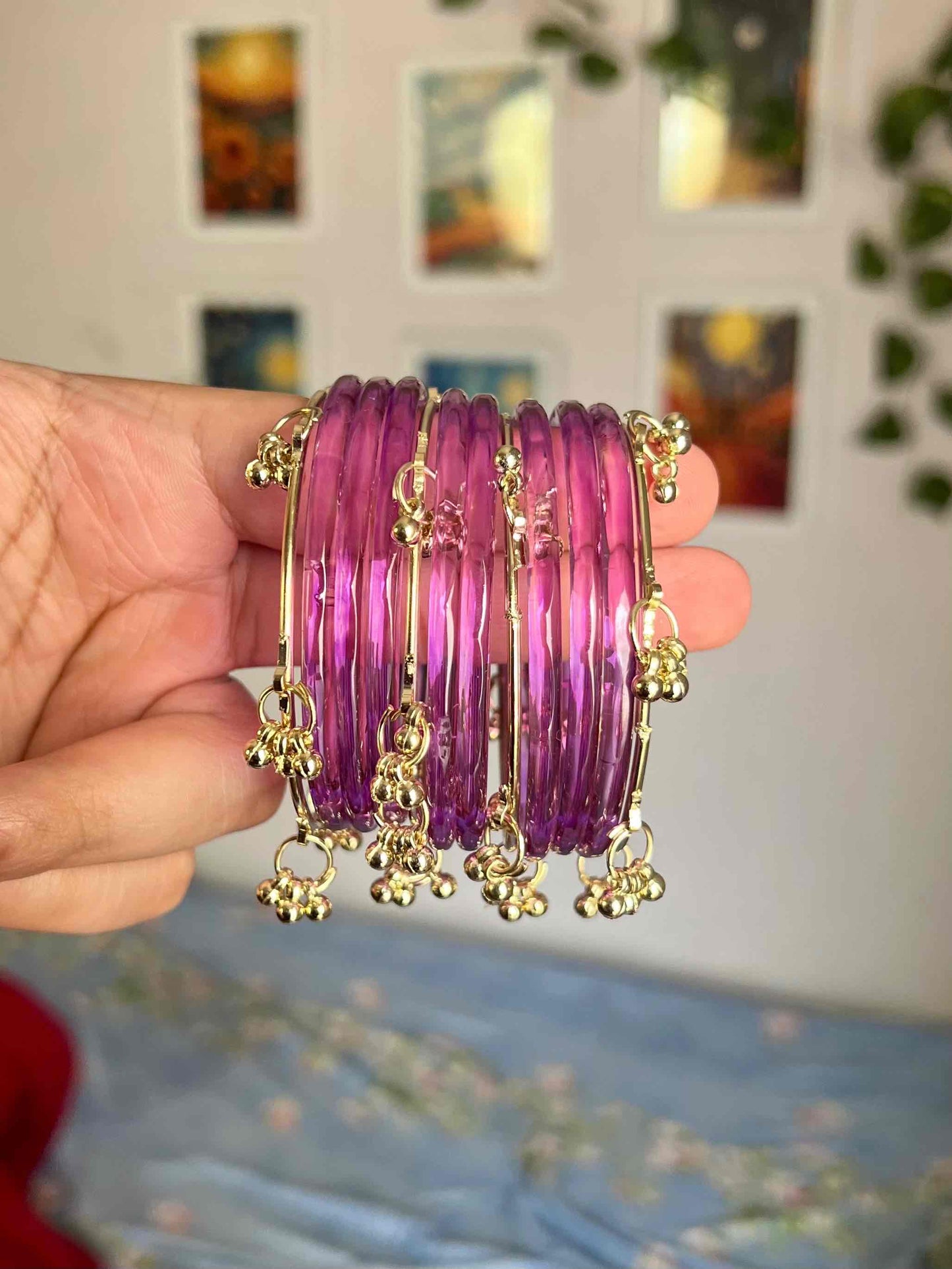 Purple // Jelly Bangles with Ghungroo 8+4