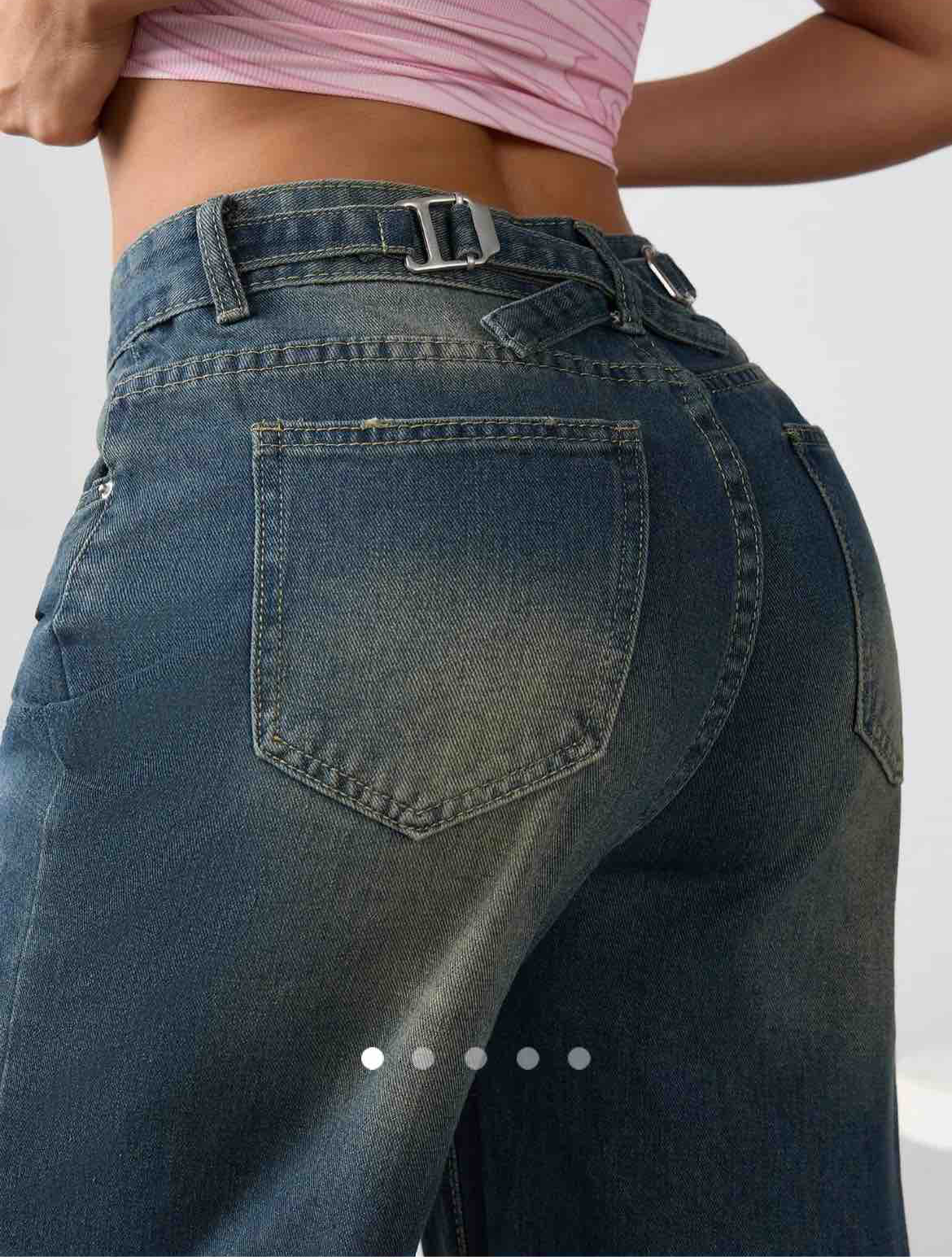 Mid Rise Straight Leg Jeans 003 // Dark Blue