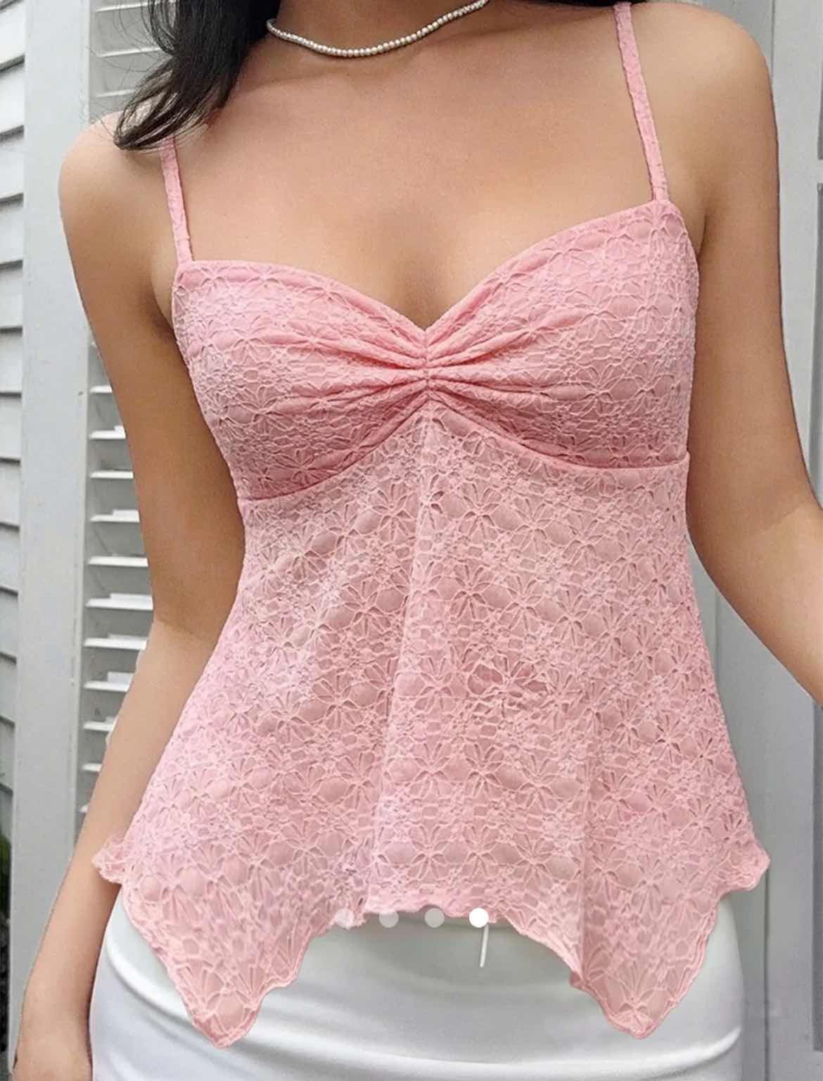 Gathered Cami Top // Light Pink