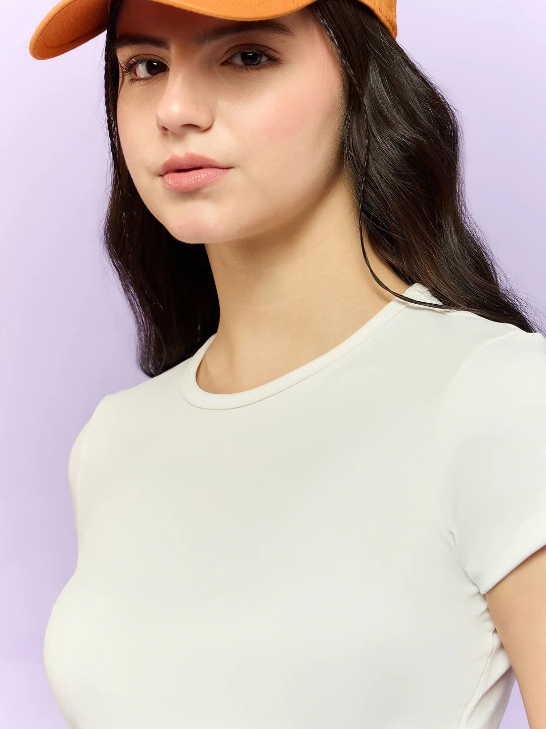 Polyester Baby Tee (Slighltly-Sheer) // White