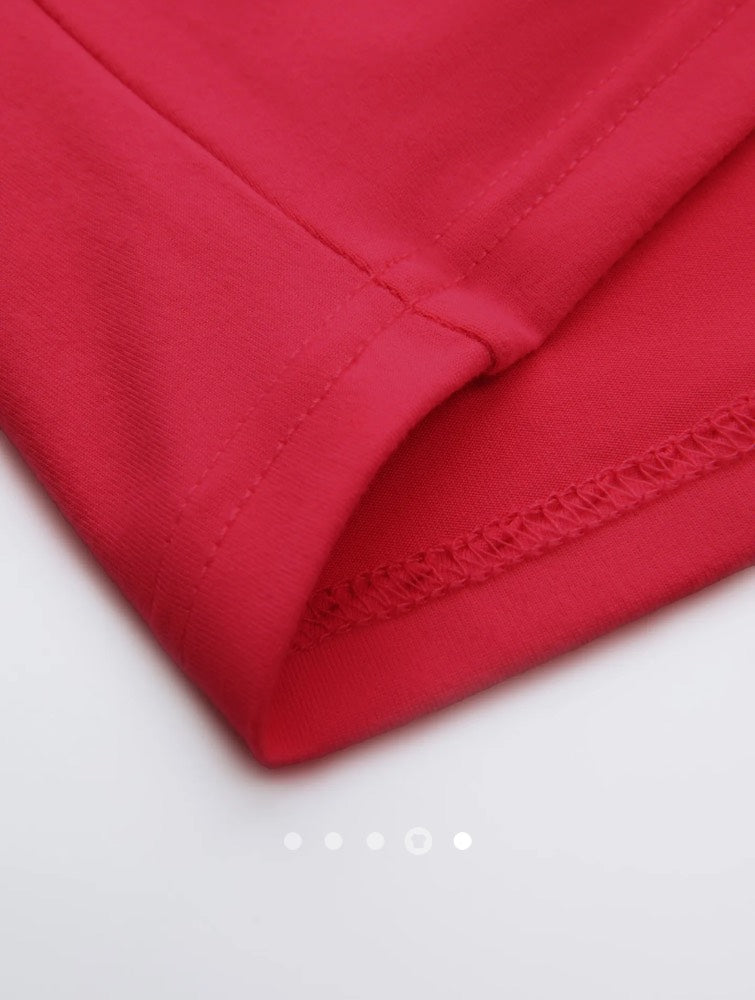 Printed Pullover T-Shirt // Red