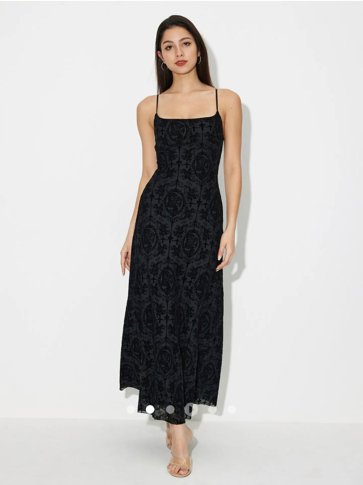 Printed Maxi Dress // Black