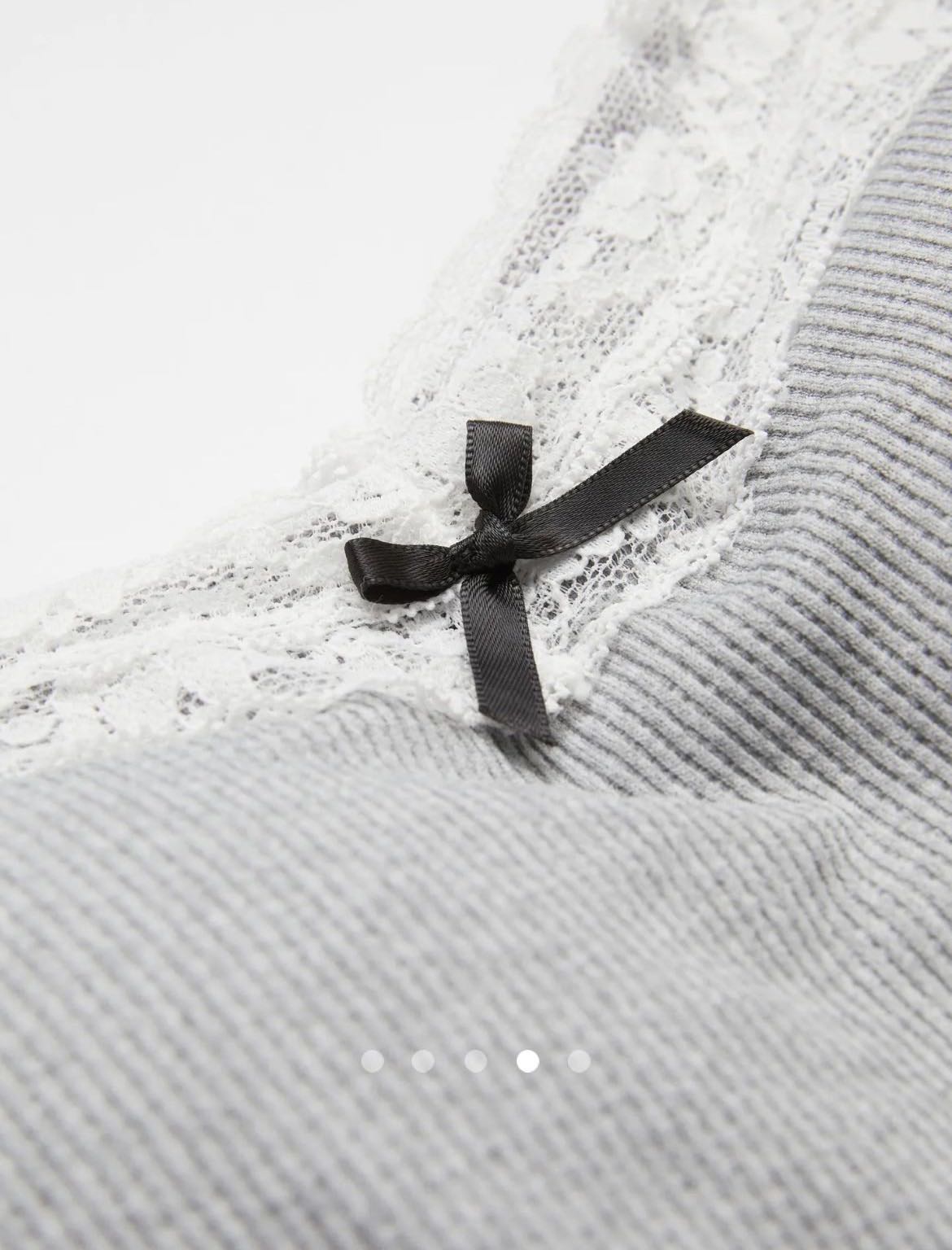 Padded Lace Top // Grey
