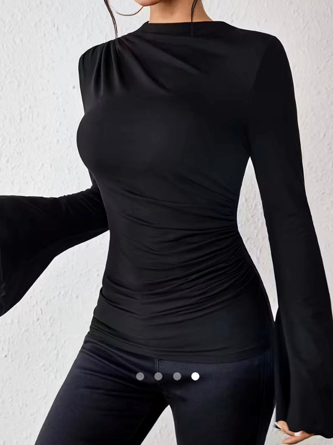 Bell Sleeve Top // Black