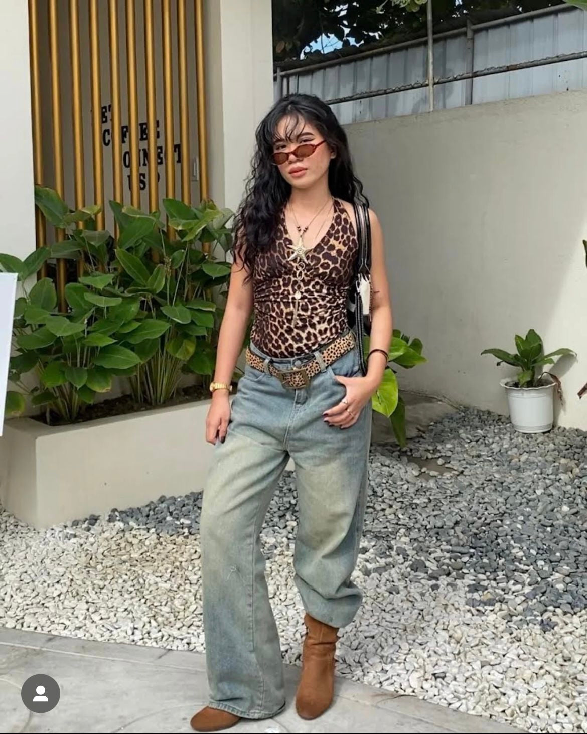 Gathered Halter Top // Leopard Print