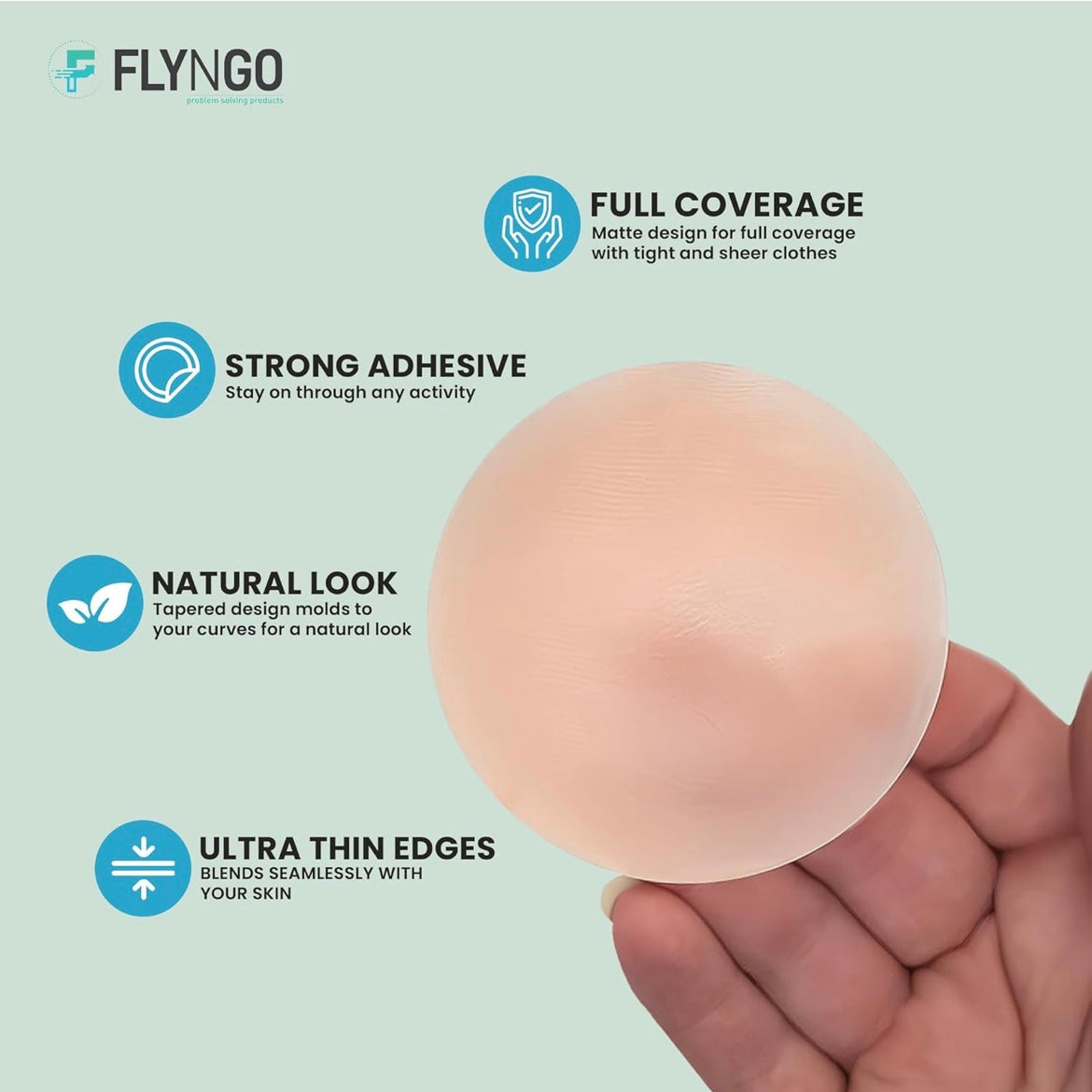 FLYNGO Reusable Nipple Covers (2 Pair) // Nude