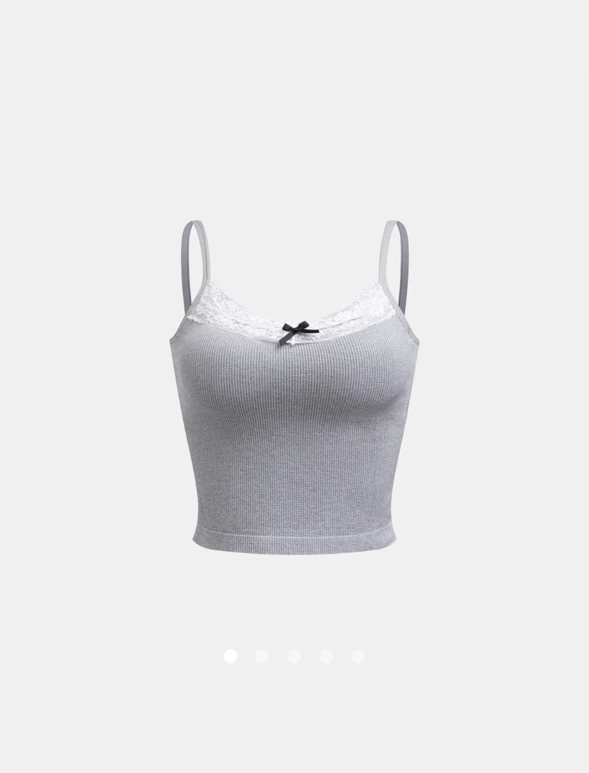 Padded Lace Top // Grey