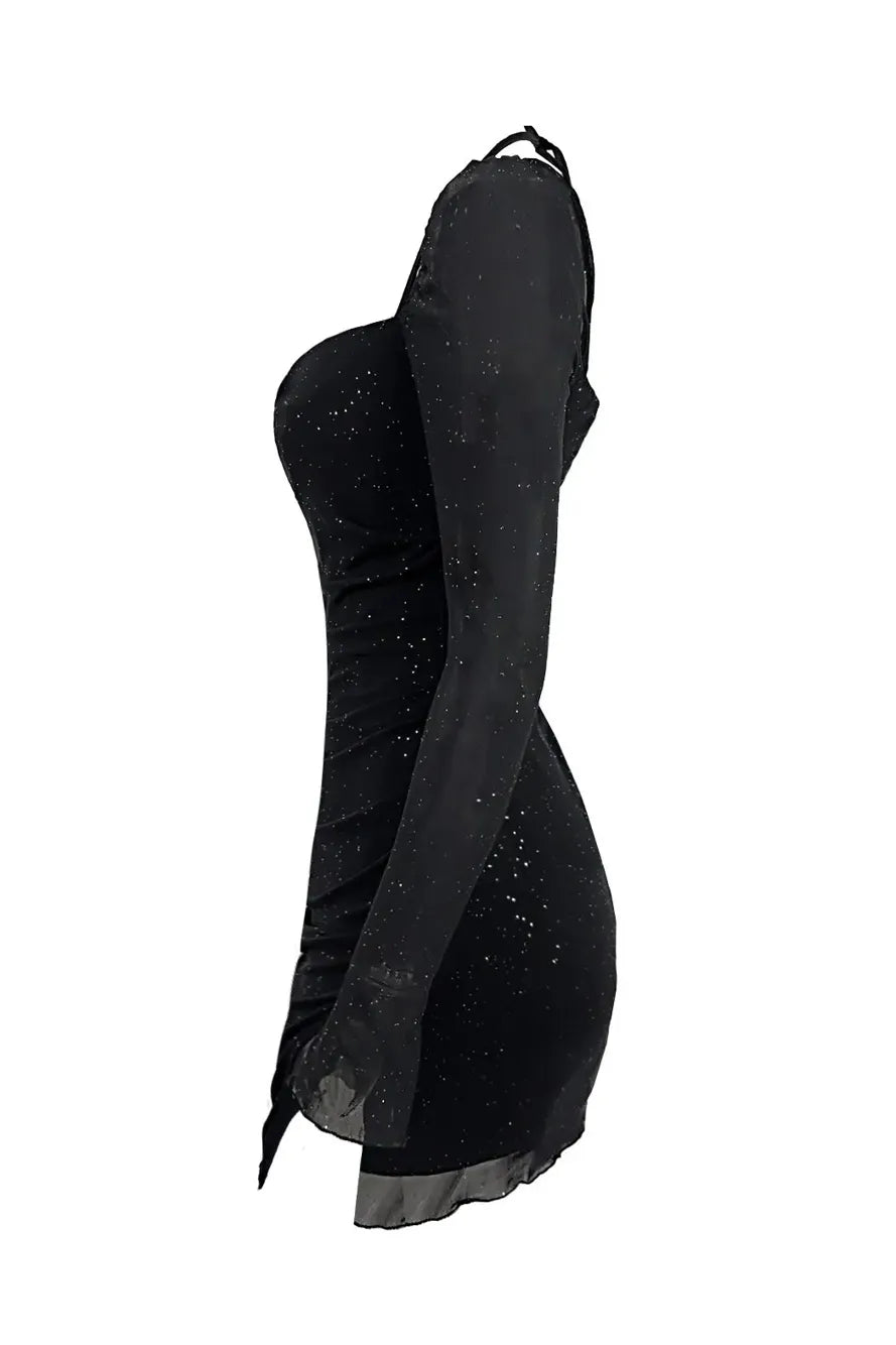 Mini Shimmer Dress // Black