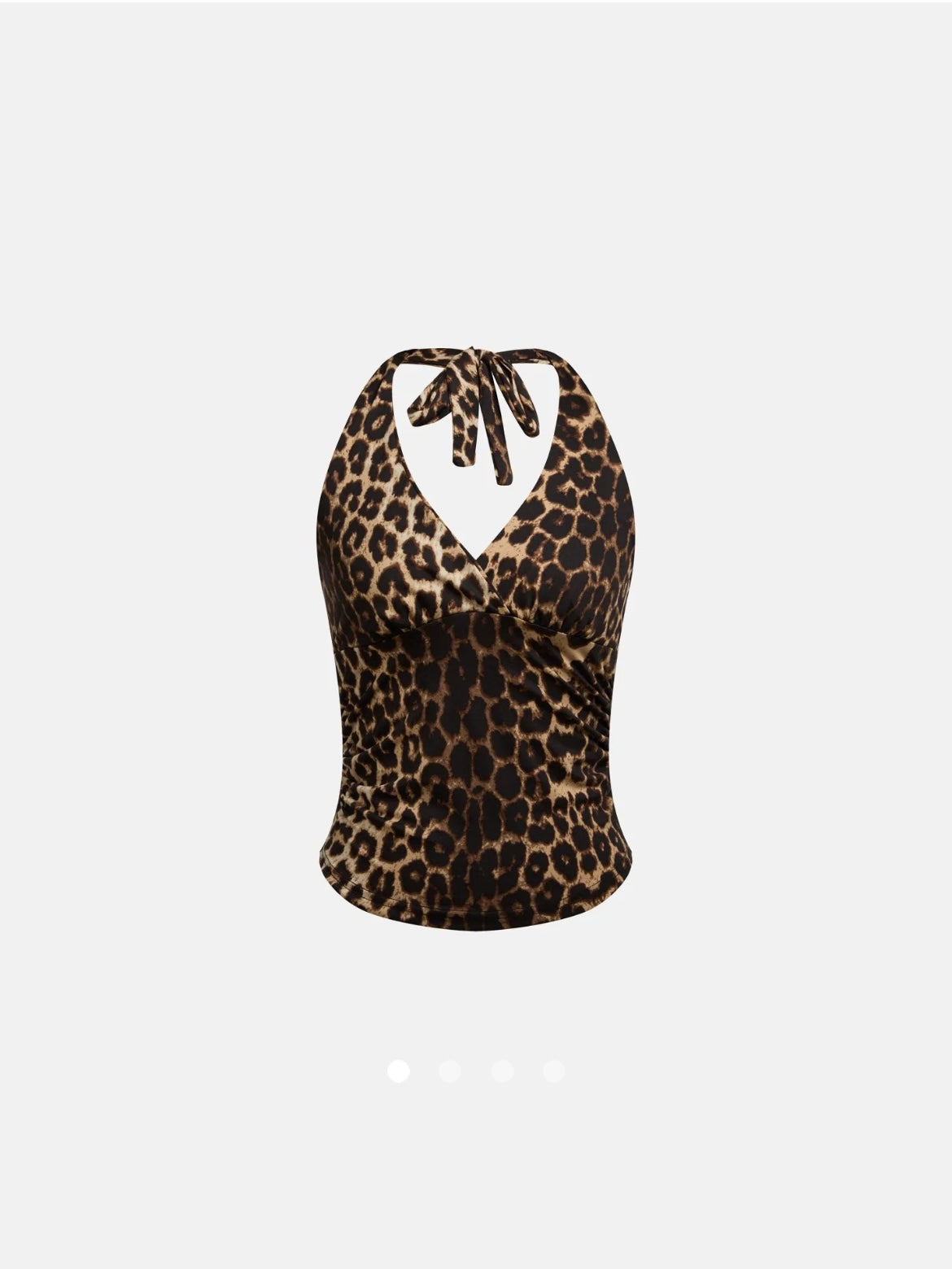 Gathered Halter Top // Leopard Print
