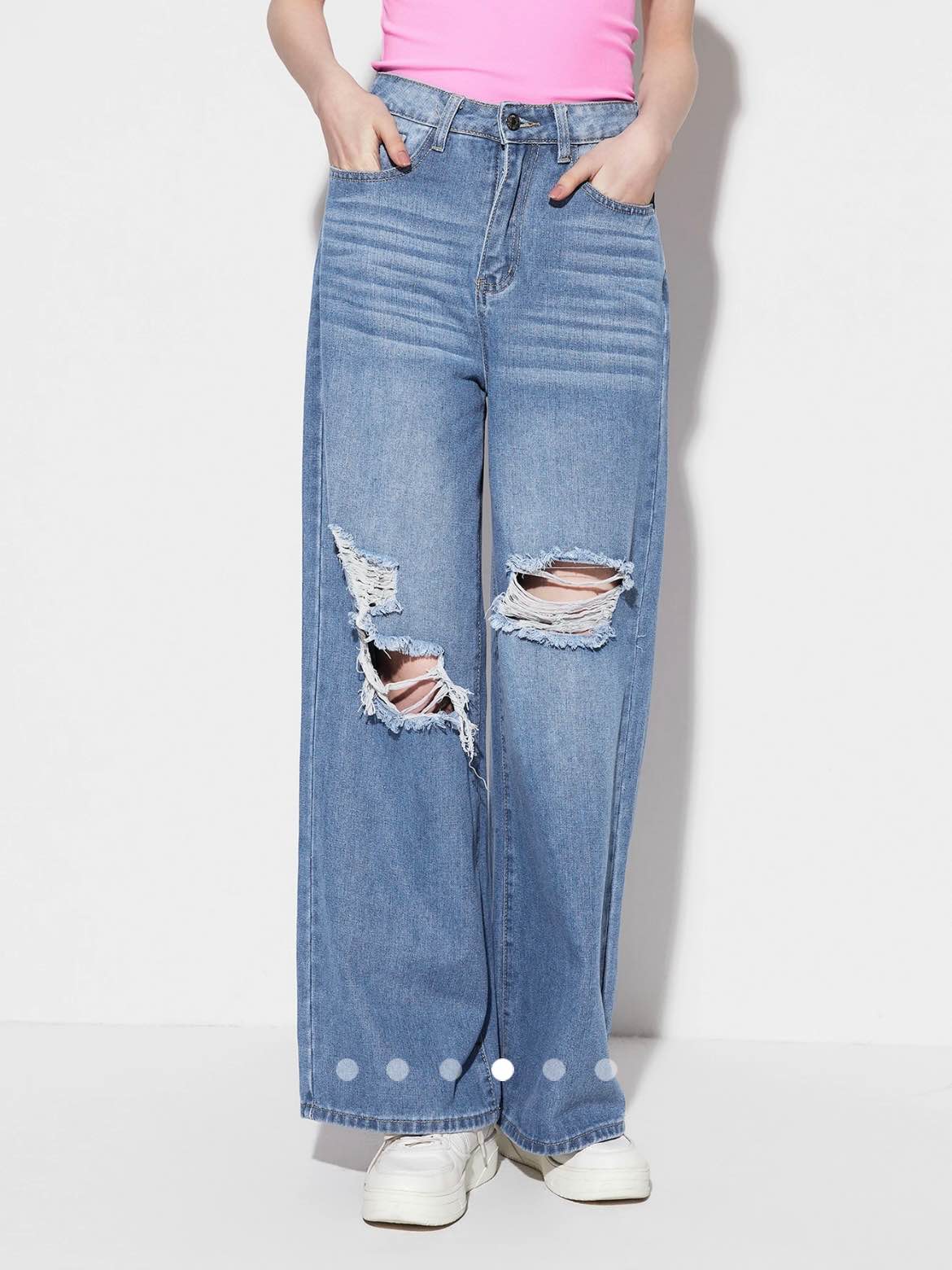 High Waist Straight Leg Jeans 002 // Light Blue